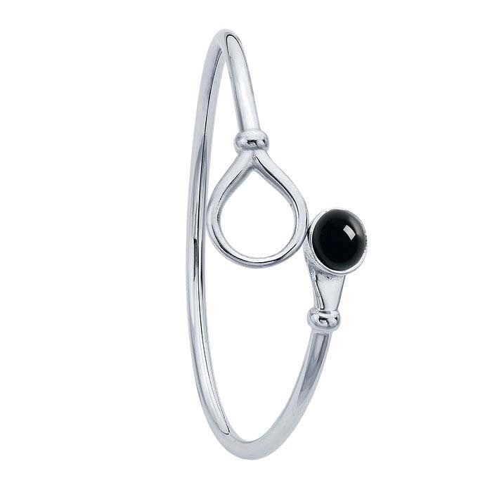 Sterling Silver Rhodium Plated 8mm Round Cabochon Flex Tube Bangle Bracelet Mounting - DIY Jewelry Making, Custom Handmade Jewelry Supplies for Bracelets, Necklaces & Rings - Perfect for Gifts, Weddings & Special Occasions