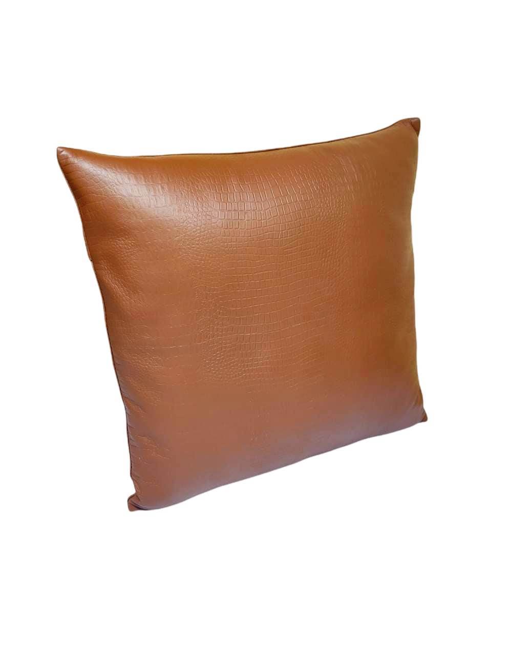 Premium Lambskin Leather Pillow Cover Set of 2 - 18x18 Inch Sofa Cushion Case - Soft Decorative Throw Pillow Covers for Living Room, Bedroom - Tan Corco - Perfect for Home Decor & Cozy Interior Design