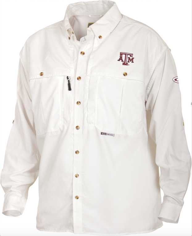 Texas A&M Wingshooter's Long Sleeve Shirt for Hunting & Outdoor Activities - Comfortable & Durable Performance Wear for Men
