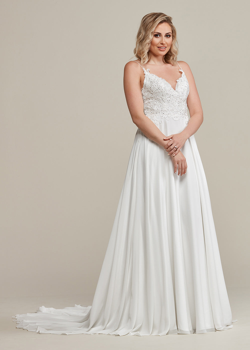 Rachel Wedding Dress - Elegant Lace Bridal Gown for Try at Home | Perfect for Beach, Church & Garden Weddings