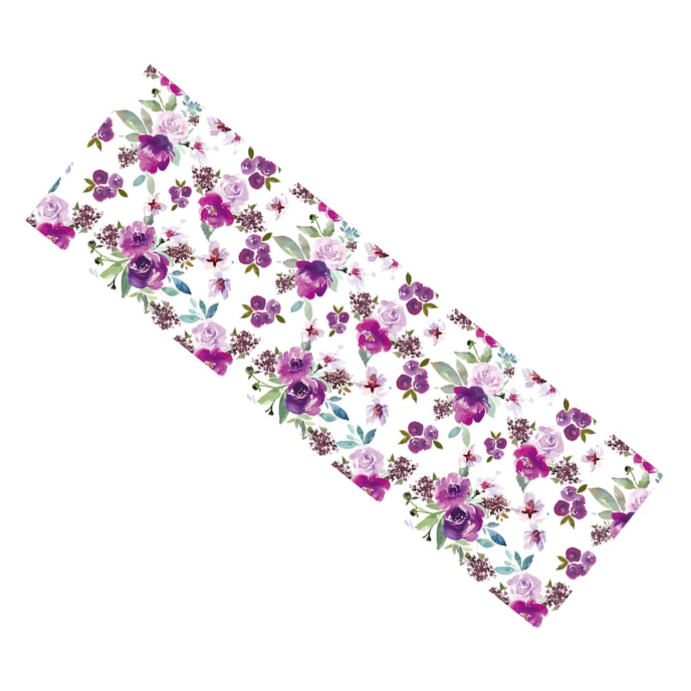Garneck Floral Peel and Stick Wallpaper - Vintage Flower Removable Wall Decal for Bedroom & Living Room Decor - Self-Adhesive Wallpaper in Purple - Perfect for Home Renovation, Nursery, or Office Accent Wall