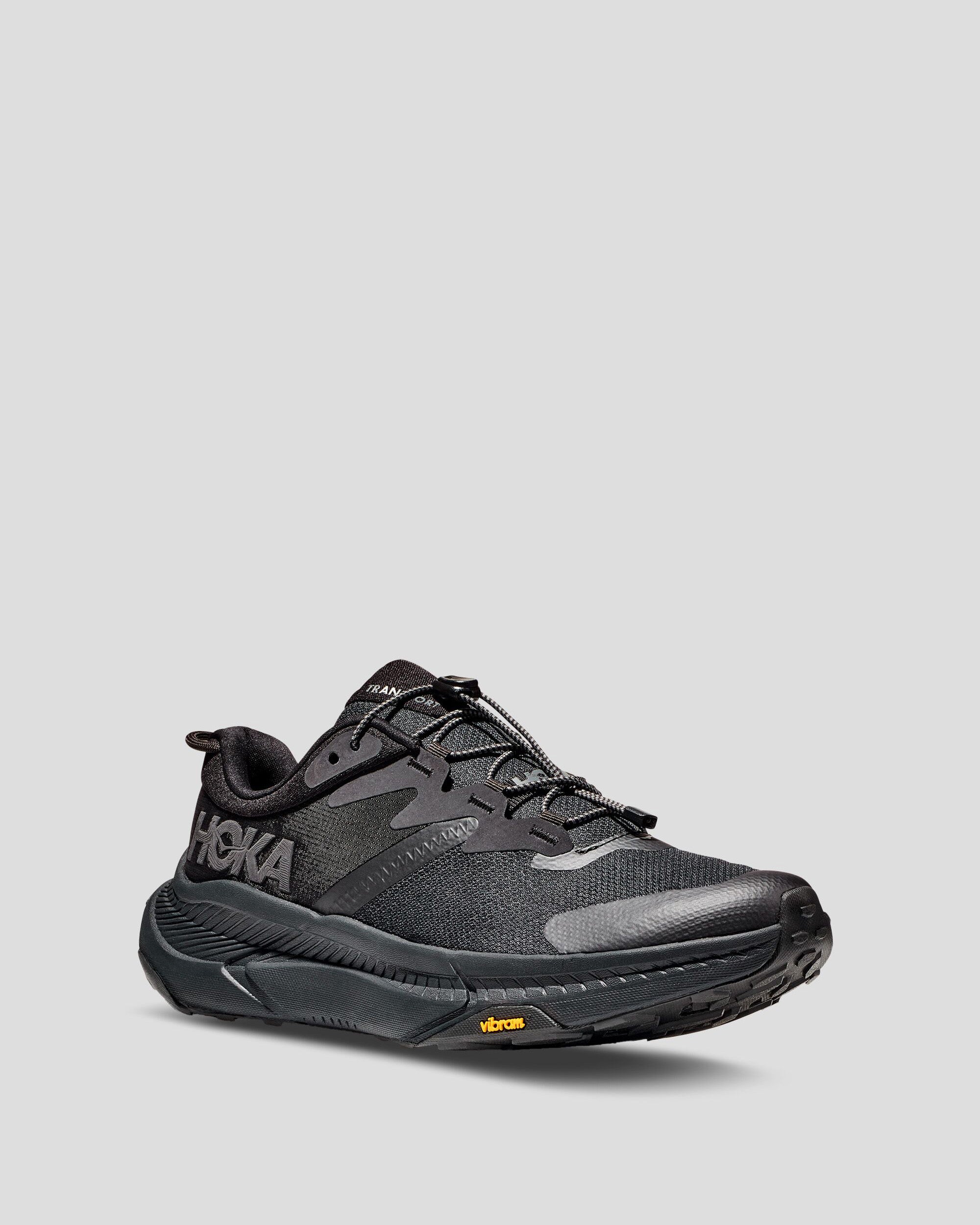 Hoka Transport Women's Walking Shoes - Black/Black | Comfortable & Supportive for Walking, Travel & Everyday Wear
