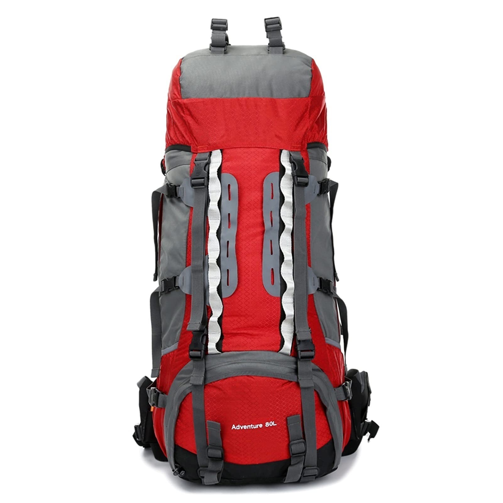 80L Foldable Hiking Backpack - Ultra Lightweight Water Resistant Travel Rucksack for Camping, Trekking & Day Trips - High Capacity Tear-Resistant Pack for Men & Women (Red) - Perfect for Outdoor Adventures, Hiking Gear & Travel Essentials
