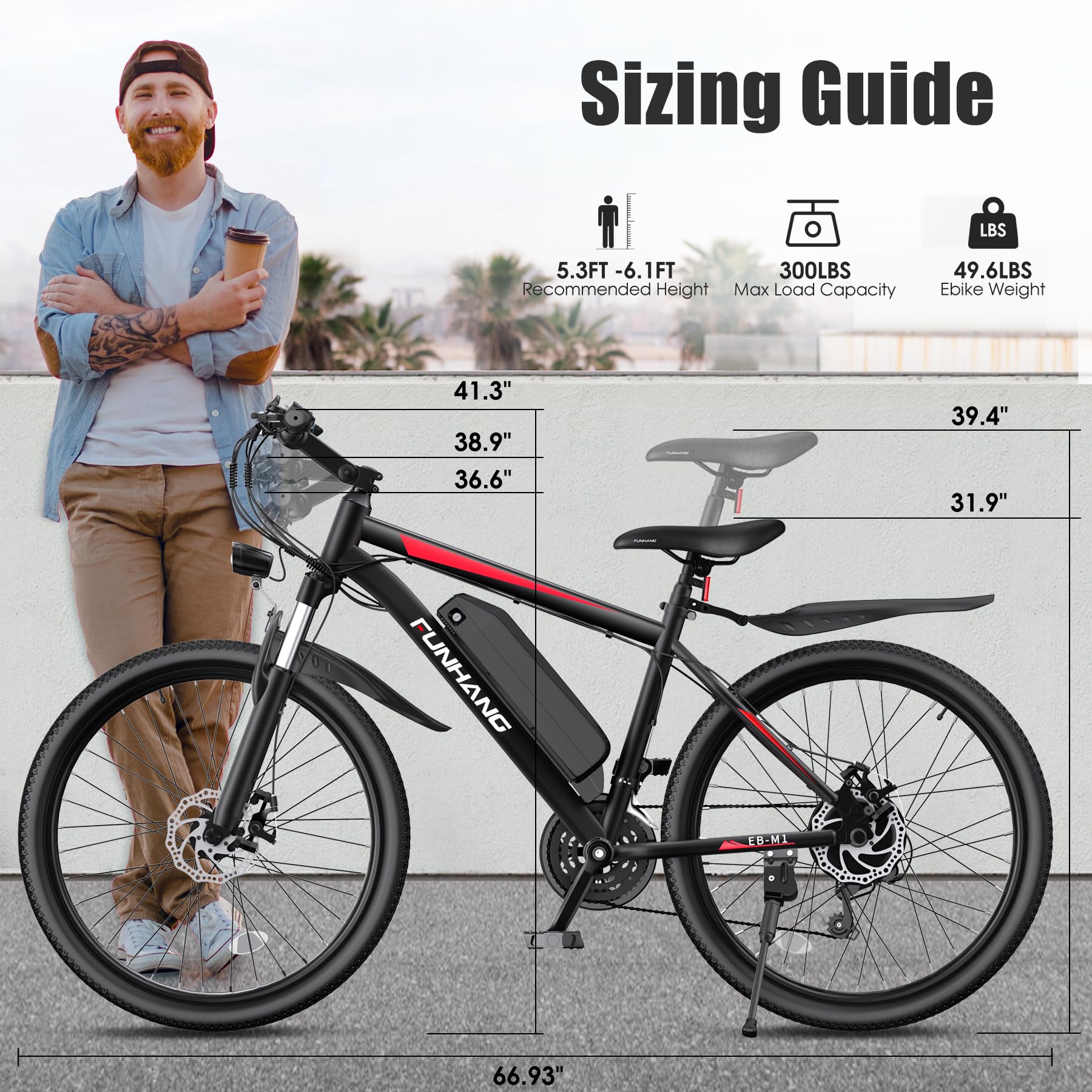 1000W Electric Bike for Adults - 26
