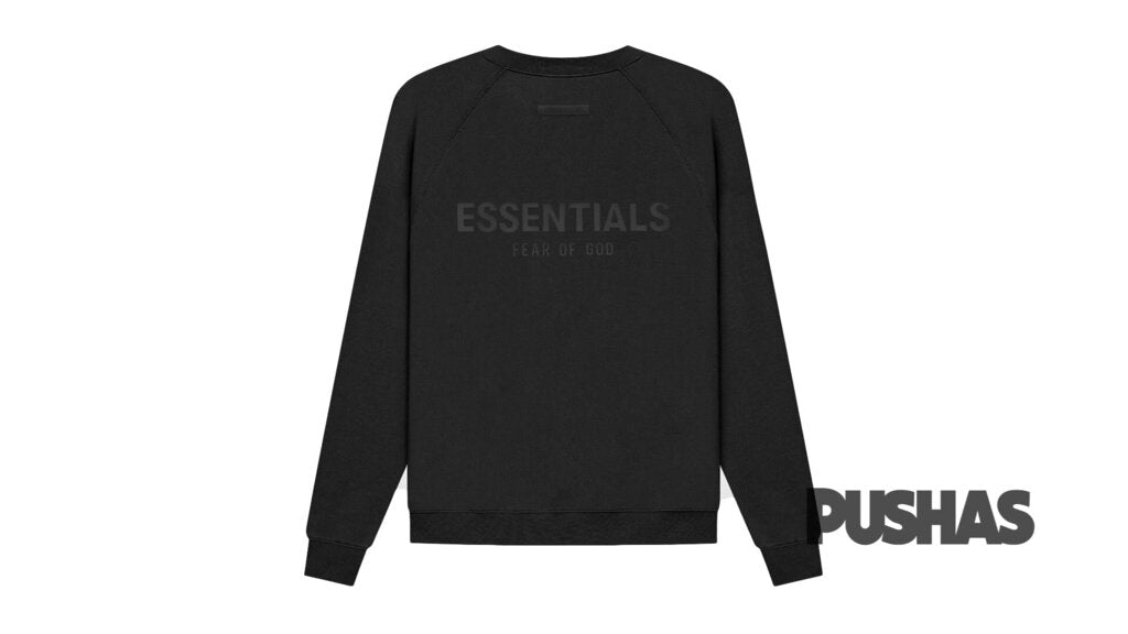 ESSENTIALS Pullover Hoodie for Men & Women - Soft Cotton Crewneck Sweatshirt 'Black' SS21 | Casual Streetwear, Loungewear, and Everyday Comfort