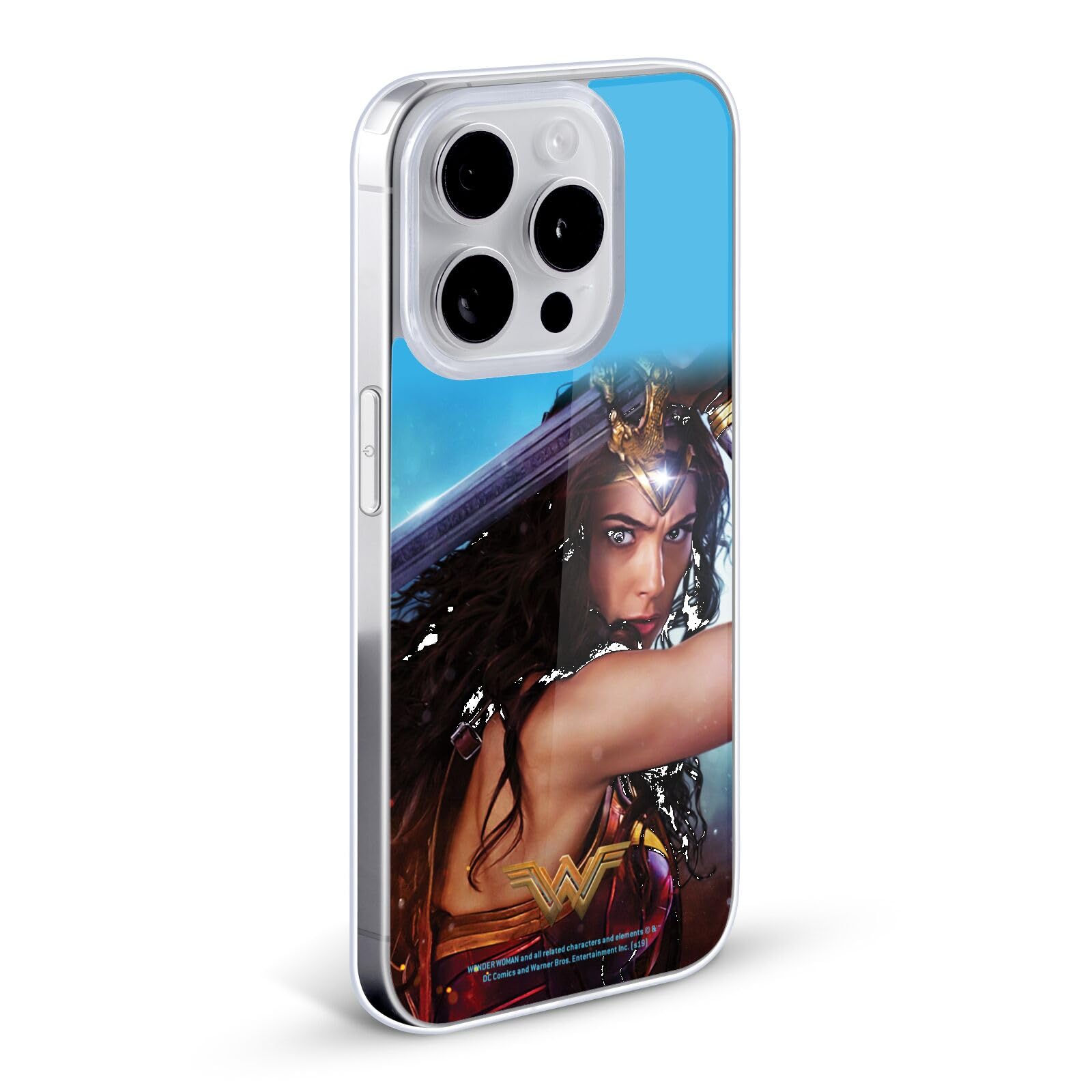 Wonder Woman Movie Godkiller Sword iPhone 12 Case - Officially Licensed Soft Gel Phone Cover for iPhone 12/12 Pro with 2 Bonus Posters | Superhero Gift, Comic Con Accessory, DC Fan Collectible