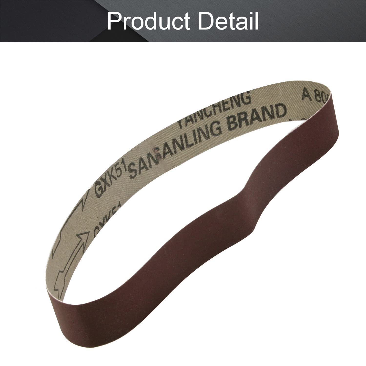 Utoolmart 1.2x21 Inch 800 Grit Aluminum Oxide Sanding Belt - 10 Pack for Wood Finishing, Metal Polishing & Drywall Sanding | Compatible with Portable Belt Sanders, Sharpening & DIY Projects