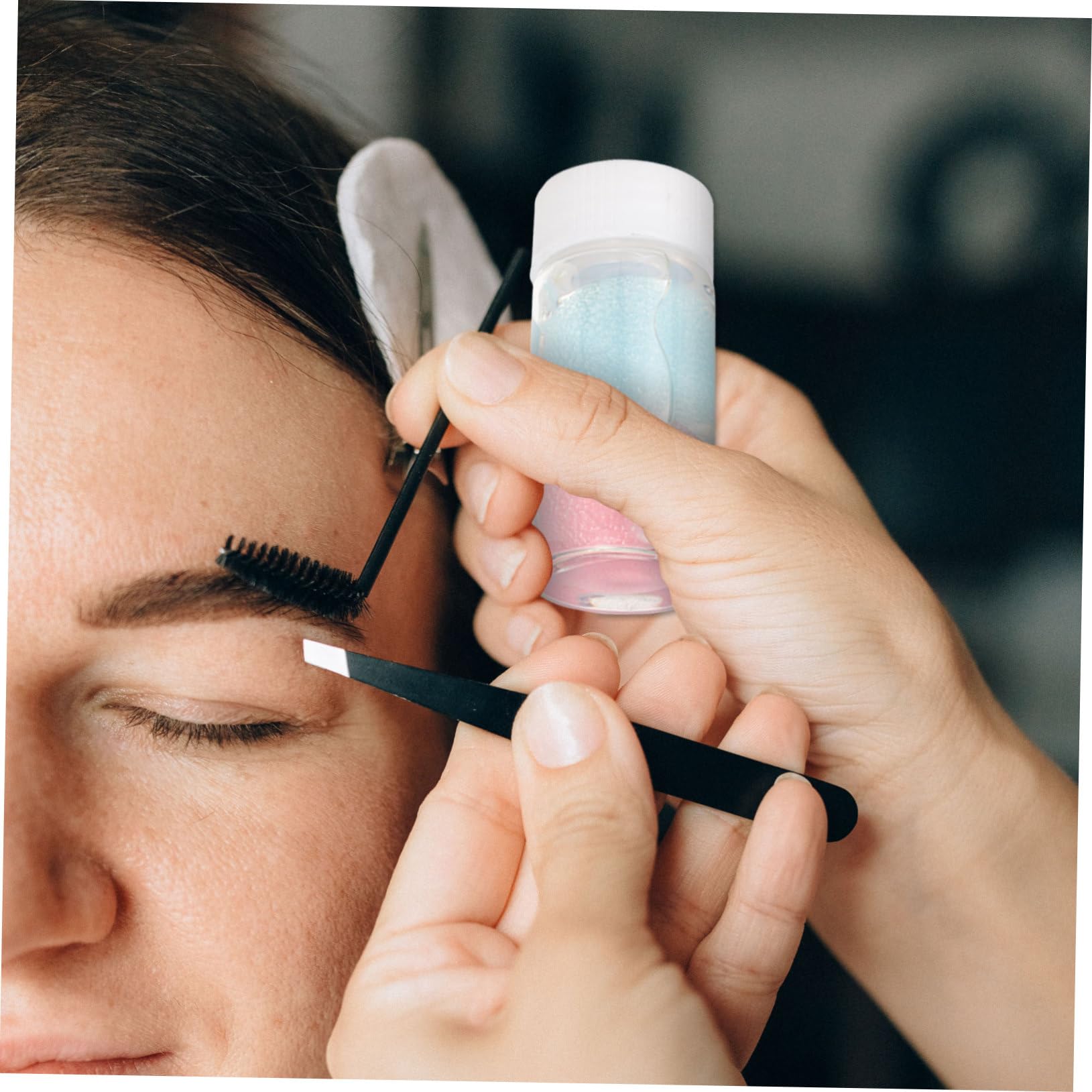 3-in-1 Eyelash Extension Tweezers & Cleaner - Professional Lash Tool for Safe Extensions Removal, Perfect for Salon & Home Use