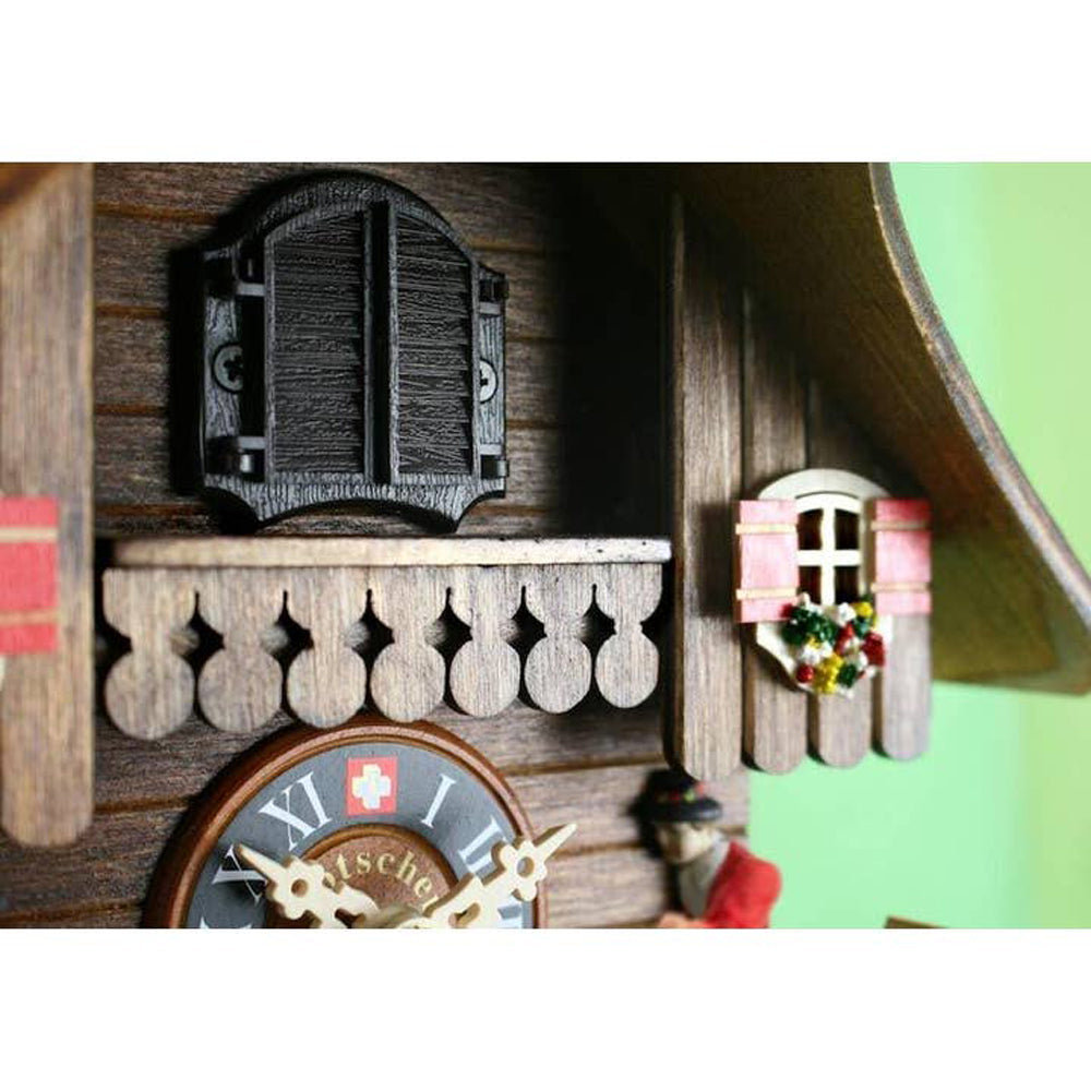 Authentic Emmental Chalet Quartz Cuckoo Clock - Swiss-Style Wall Decor for Home, Cabin & Office - Perfect Gift for Christmas & Housewarming