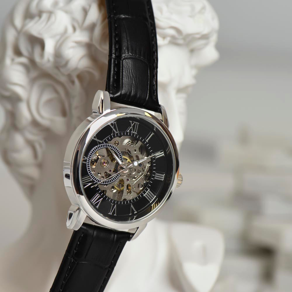 Elegant Openwork Watch for Men - Perfect Gift for Husband from Wife - Ideal for Anniversaries, Birthdays & Special Occasions