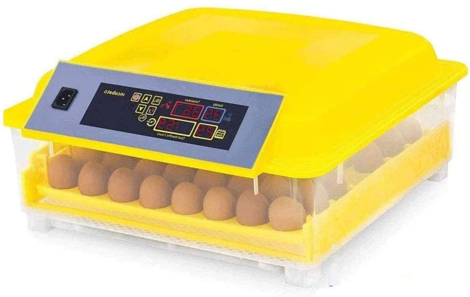 Automatic Egg Incubator with Temperature & Humidity Control, LCD Display, Auto-Turning for Hatching Chicken Duck Goose Quail Eggs (48 Eggs Capacity, US Plug) - Perfect for Home Poultry Farming, School Projects & Backyard Bird Breeding