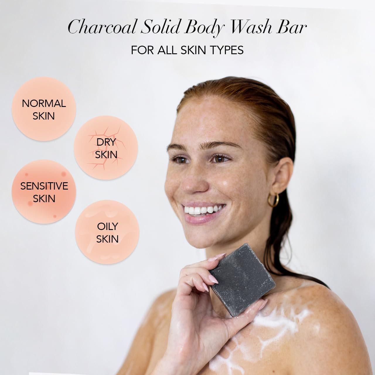 Organic Coconut Oil Conditioner Bar & Detoxifying Charcoal Body Wash Bar Set - Natural Hair and Skin Care for Dry Scalp & Acne - Eco-Friendly Travel Toiletries for Camping & Gym