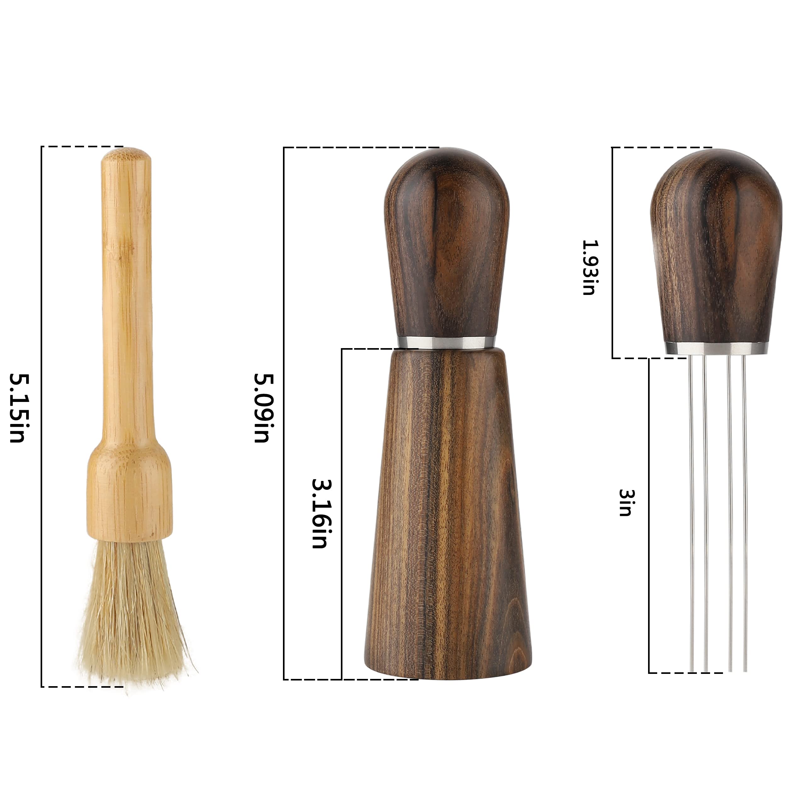 Premium Espresso WDT Tool - Coffee Stirrer & Needle Distributor with Natural Wood Handle & Base Stand - Perfect for Baristas & Home Coffee Brewing - Ideal for Espresso Preparation & Coffee Bar Use