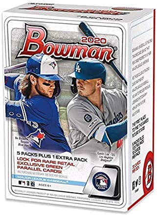 2020 Bowman Blaster Box 2-Pack Bundle - 12 Cards per Pack, 6 Packs per Box | Factory Sealed by Topps | Perfect for Baseball Card Collectors & Fantasy Sports Fans