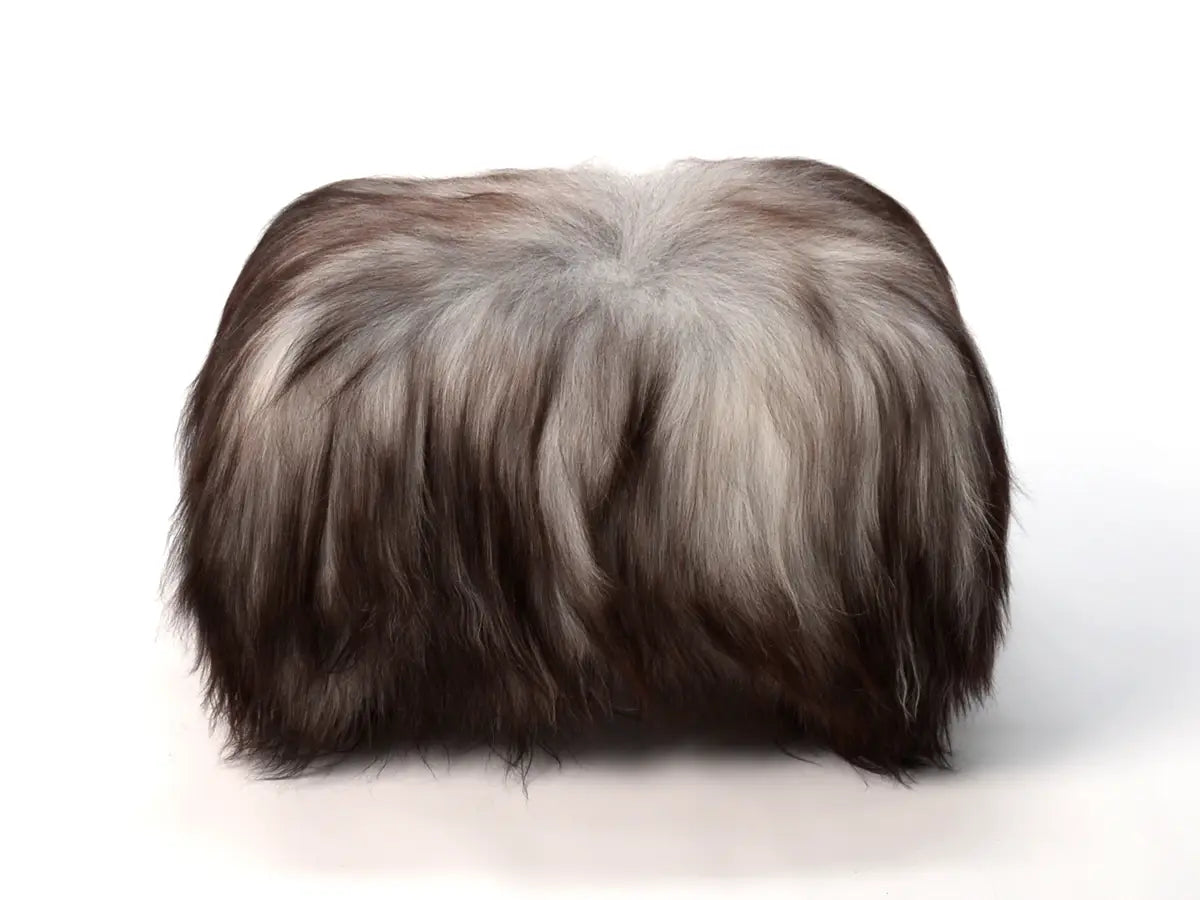 Premium Yeti Stool #2 - Soft Sheepskin Footstool 45x30x30cm - Cozy Home Decor for Living Room, Bedroom & Nursery - Perfect Ottoman for Relaxing & Foot Support