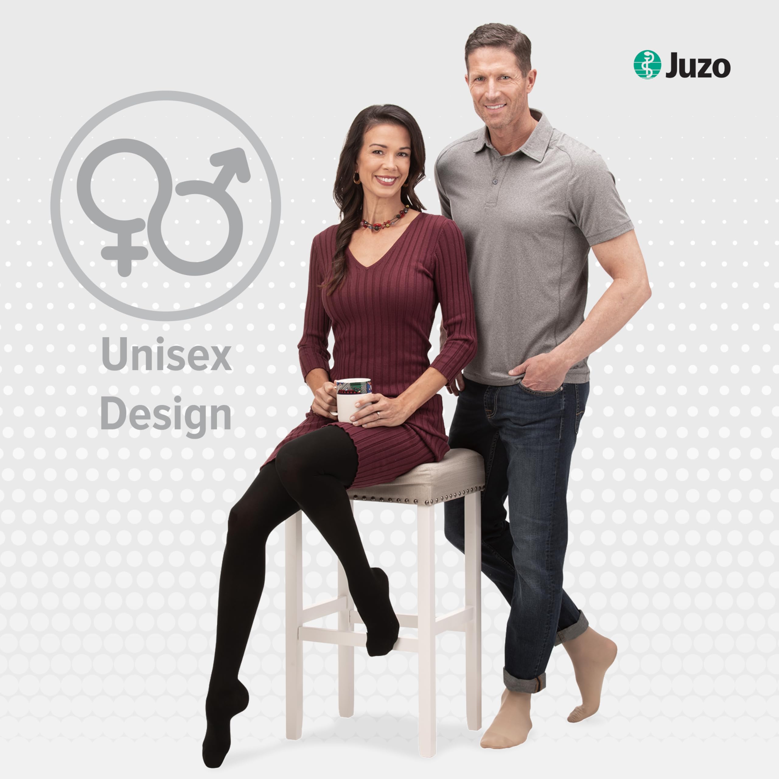 Juzo Women's 2001 Thigh-High 20-30mmHg Open Toe Compression Stockings for Varicose Veins & Swelling Relief - Perfect for Travel, Pregnancy & Post-Surgery Recovery