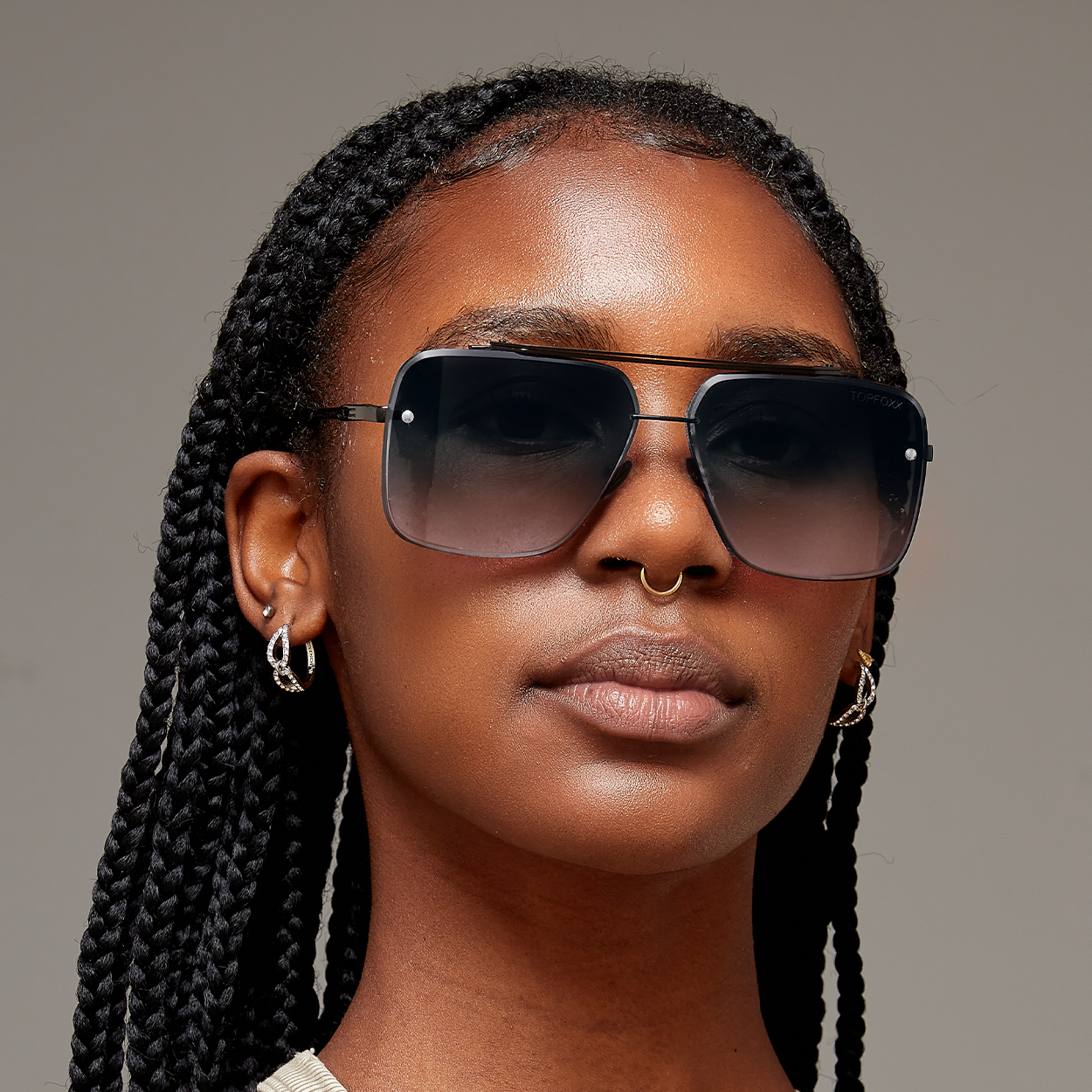 Bella Midnight Tangle-Free Aviator Sunglasses for Women - Polarized UV Protection - Stylish & Comfortable for Driving, Beach & Outdoor Activities