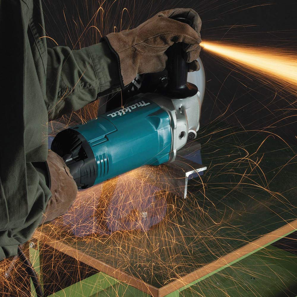Makita GA9060 9-Inch Angle Grinder with No Lock-On Switch - Heavy-Duty Metal Cutting, Grinding & Polishing for Construction, Welding & DIY Projects