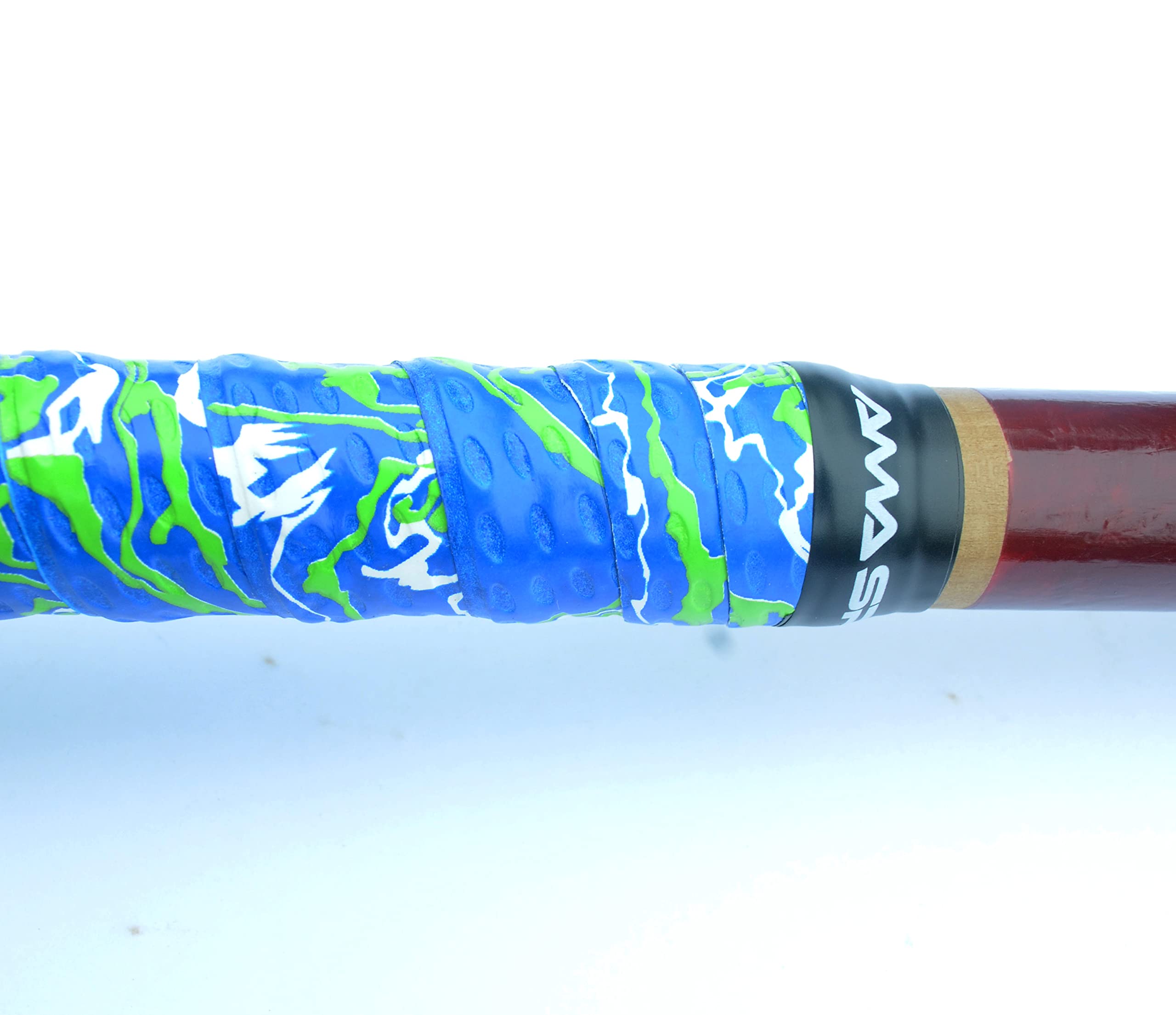 Premium Baseball Bat Grip Tape - AMA Sport Grip & Rip Cushioned Softball 1.10mm Non-Slip Batting Grip (Green/White/Blue Marble) - Perfect for Baseball, Softball & Training Practice