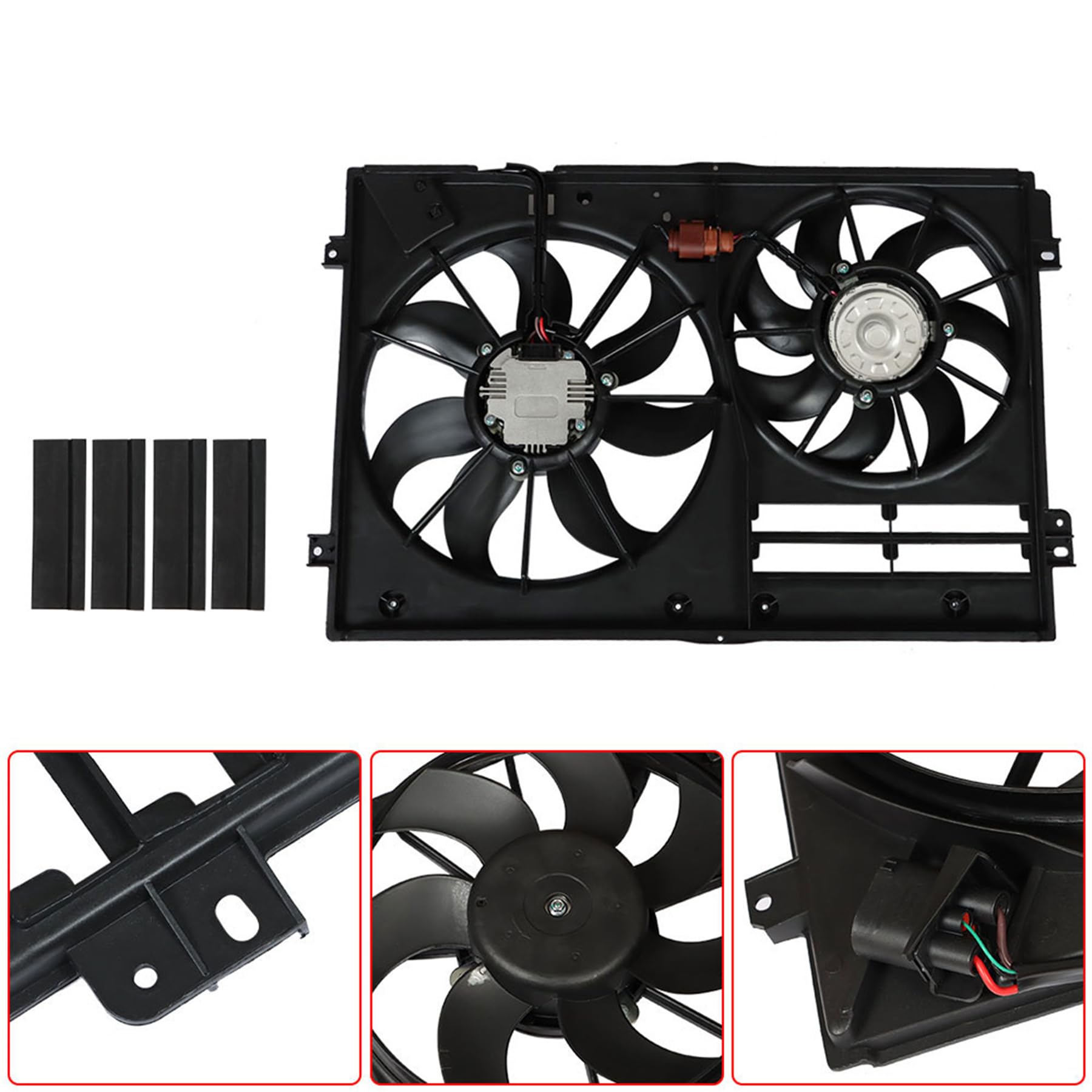 VW3115113 Radiator Cooling Fan Replacement for 2005-2008 VW Jetta & 2006-2012 VW Passat - High Performance Auto Cooling System Part for Engine Overheating Prevention