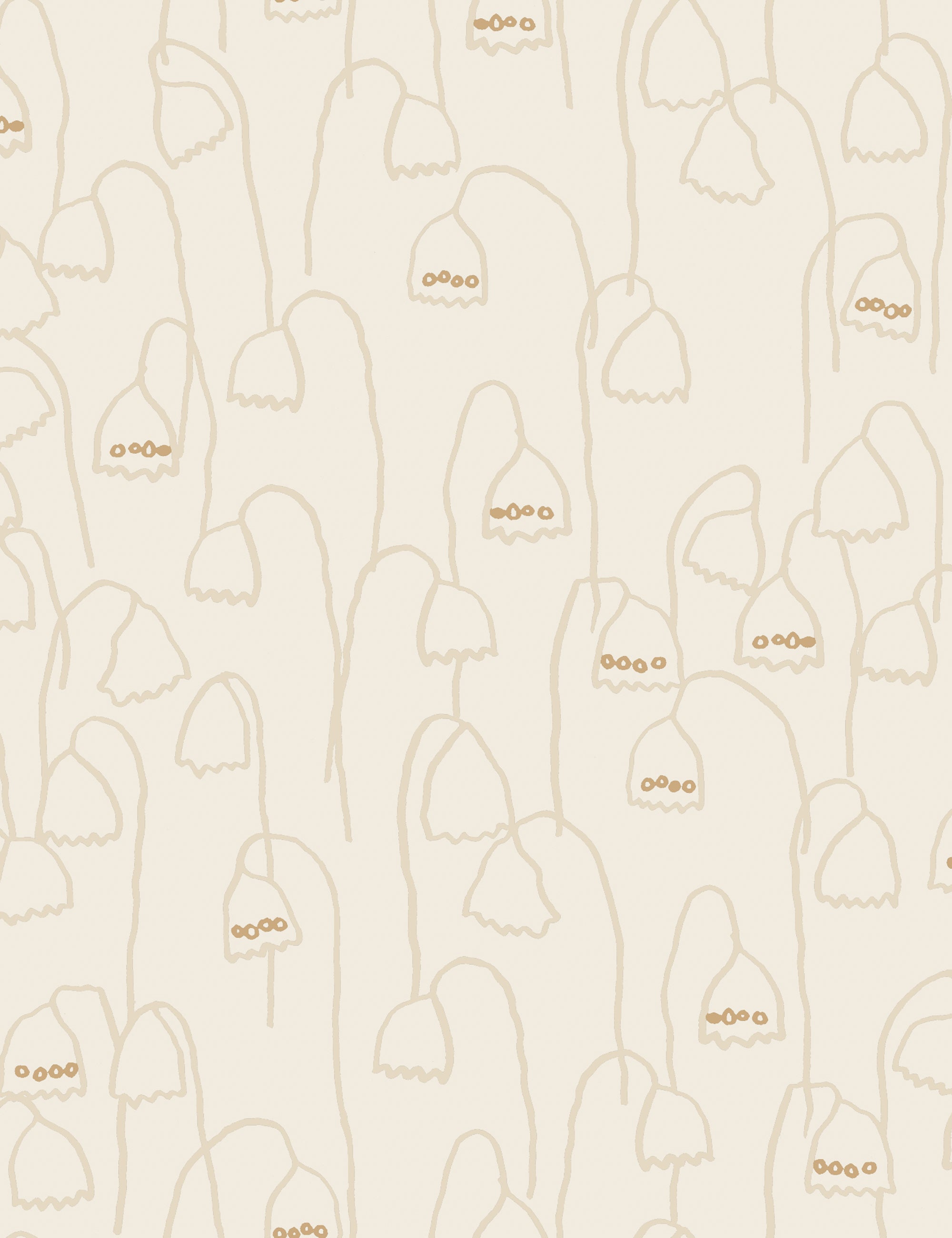 Susan Hable Baby Bells Wallpaper - Floral Nursery Wallpaper for Girls Room Decor - Perfect for Nursery, Bedroom & Kids Room Design