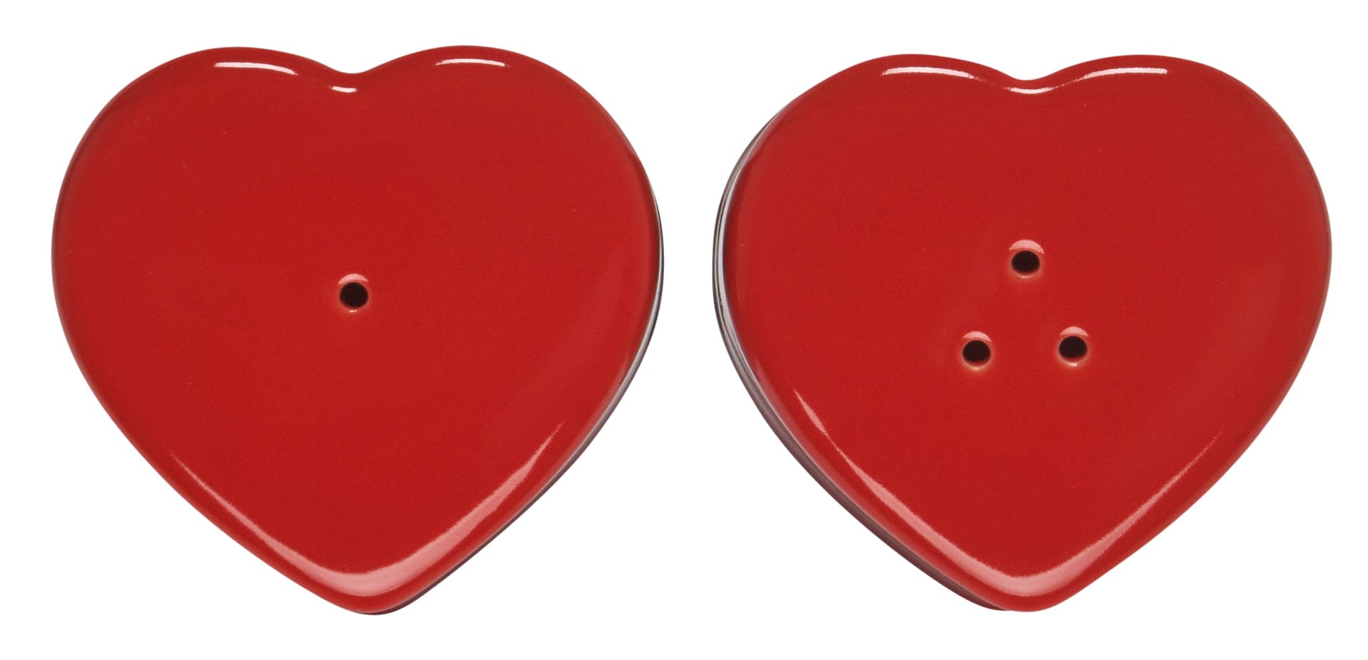 Le Creuset Heart-Shaped Salt and Pepper Shaker Set - 2-Piece Ceramic Kitchen Spice Dispenser for Valentine's Day, Anniversary Gifts & Romantic Dining Decor