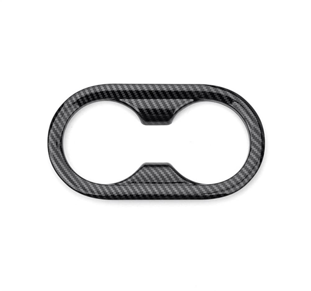 Carbon Fiber Rear Seat Cup Holder Cover Panel Trim for 2022-2023 Genesis GV60 - Premium Interior Accessories for Car Organization & Stylish Protection