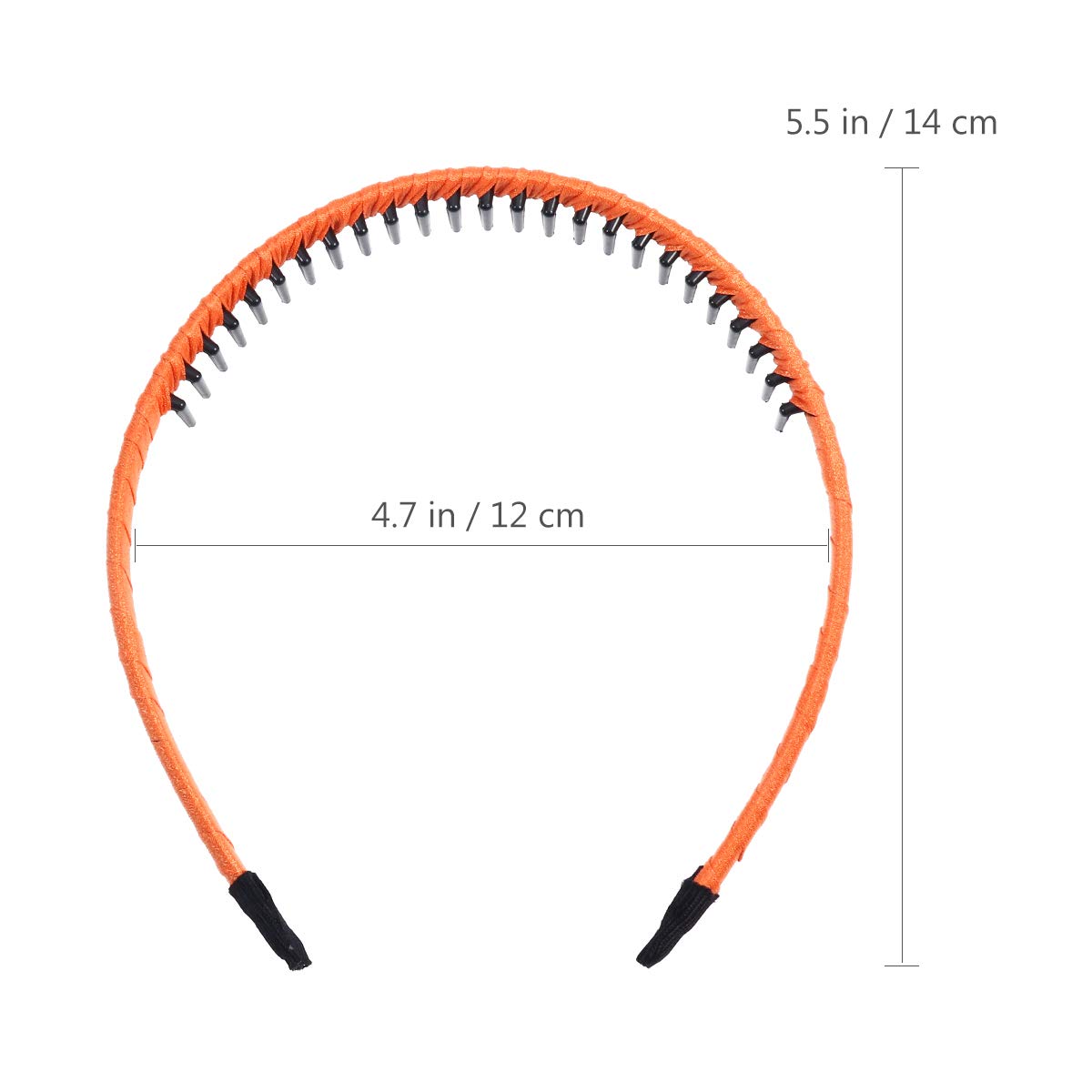 6-Pack Thin Toothed Hair Hoops - Non-Slip Teeth Headbands for Women & Girls - Perfect for Workouts, Yoga, and Everyday Styling