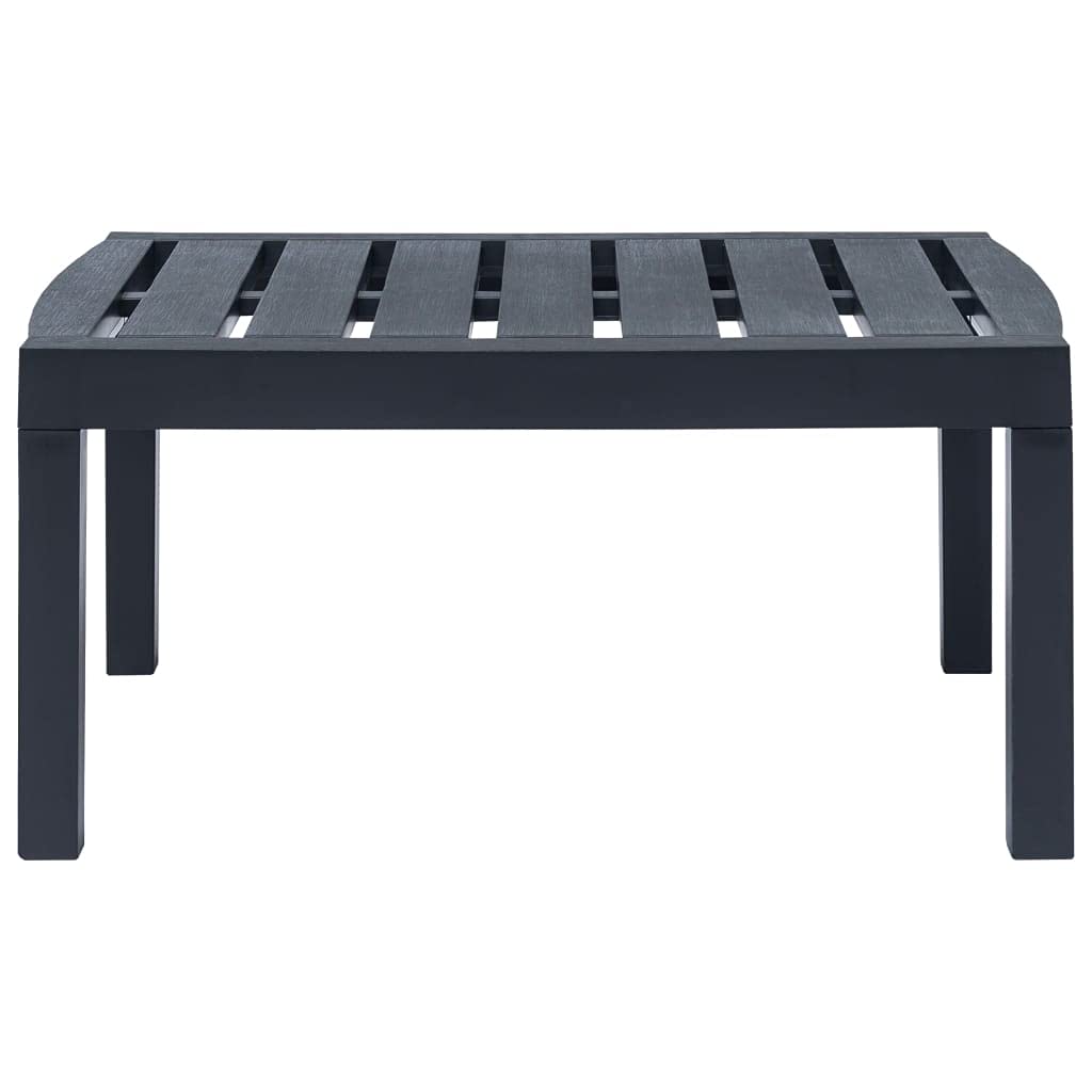 3-Piece Outdoor Patio Furniture Set - Modern Garden Lounge Chairs in Anthracite Plastic for Backyard, Deck, or Poolside Relaxation | Durable & Weather-Resistant Conversation Set for Indoor & Outdoor Use