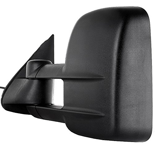 AUTOMUTO Towing Mirrors for Chevy & GMC Silverado Sierra 1500/2500/3500 (2003-2006) - Driver & Passenger Side, Heated Glass, Arrow Signal Lights, Manual Folding - Perfect for Towing Trailers, Boats & RVs