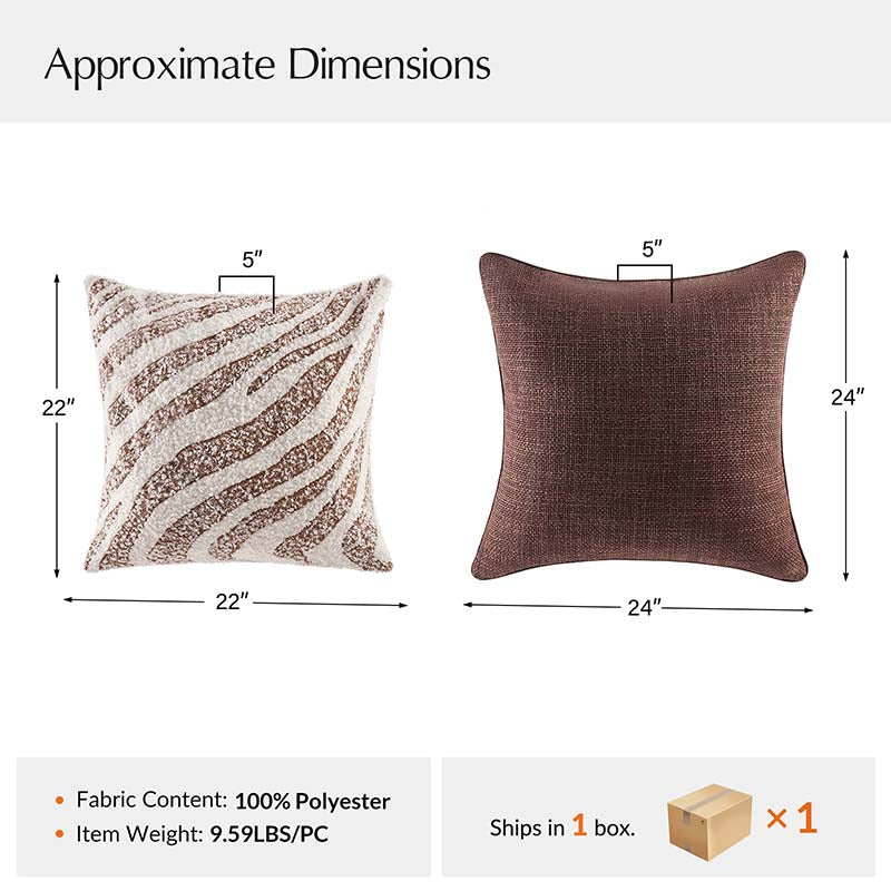 Premium Decorative Throw Pillow Set of 2 with Inserts - Soft Couch Pillows for Living Room, Bedroom, Sofa - Home Decor Accent Cushions for Modern Interior Design