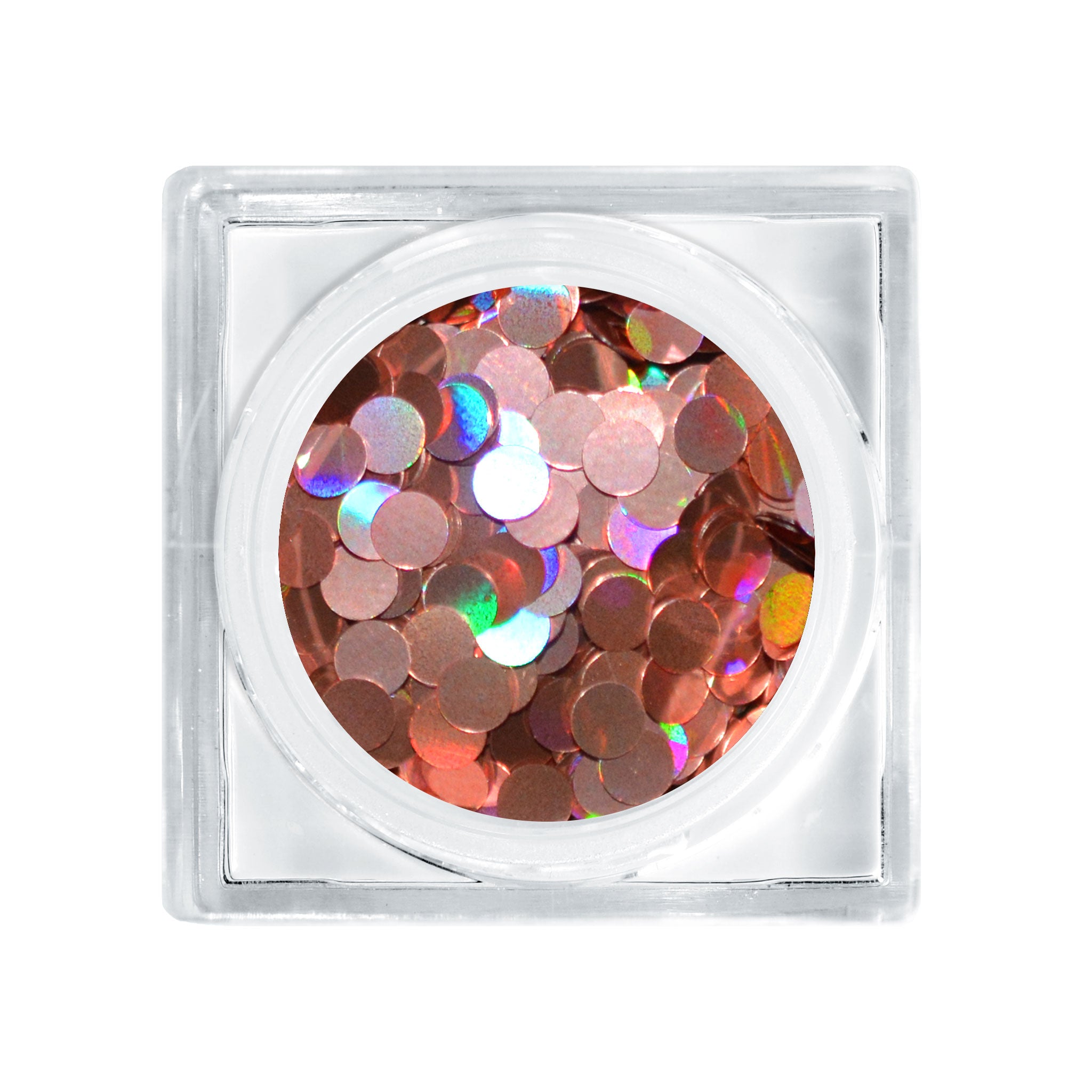 Copper Disco Dots Holographic Vinyl Stickers - Self Adhesive Decorative Scrapbooking Supplies for DIY Crafts, Journals, Laptops, and Water Bottles