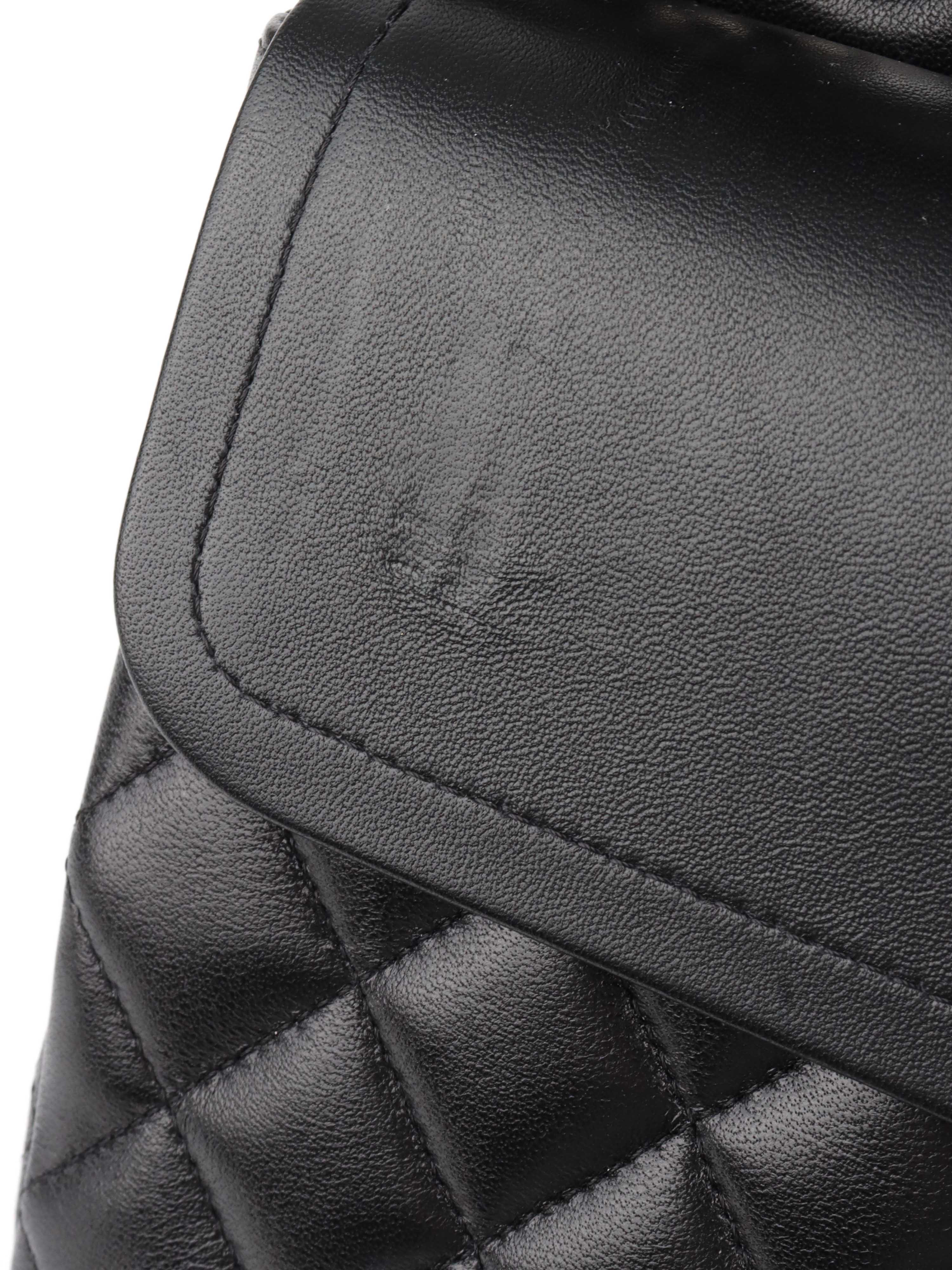 Chanel Black Medium Lambskin Classic Flap Bag with Silver Hardware - Luxury Handbag for Women, Perfect for Evening Events & Special Occasions