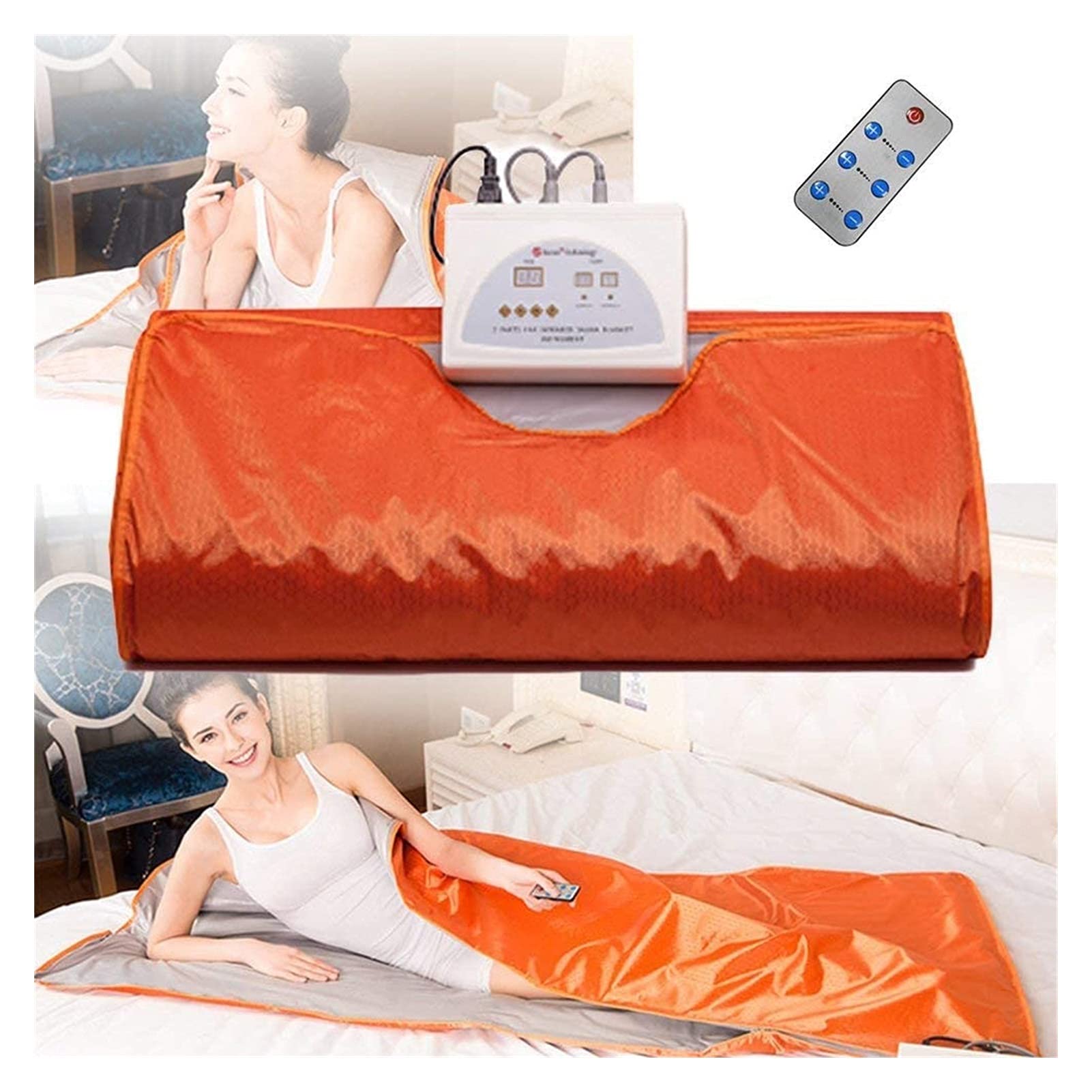 Premium Infrared Sauna Blanket for Weight Loss & Detox - 2 Zone Heating with Remote Control - Professional Slimming Therapy for Anti-Aging & Relaxation - Perfect for Home Spa, Post-Workout Recovery & Stress Relief