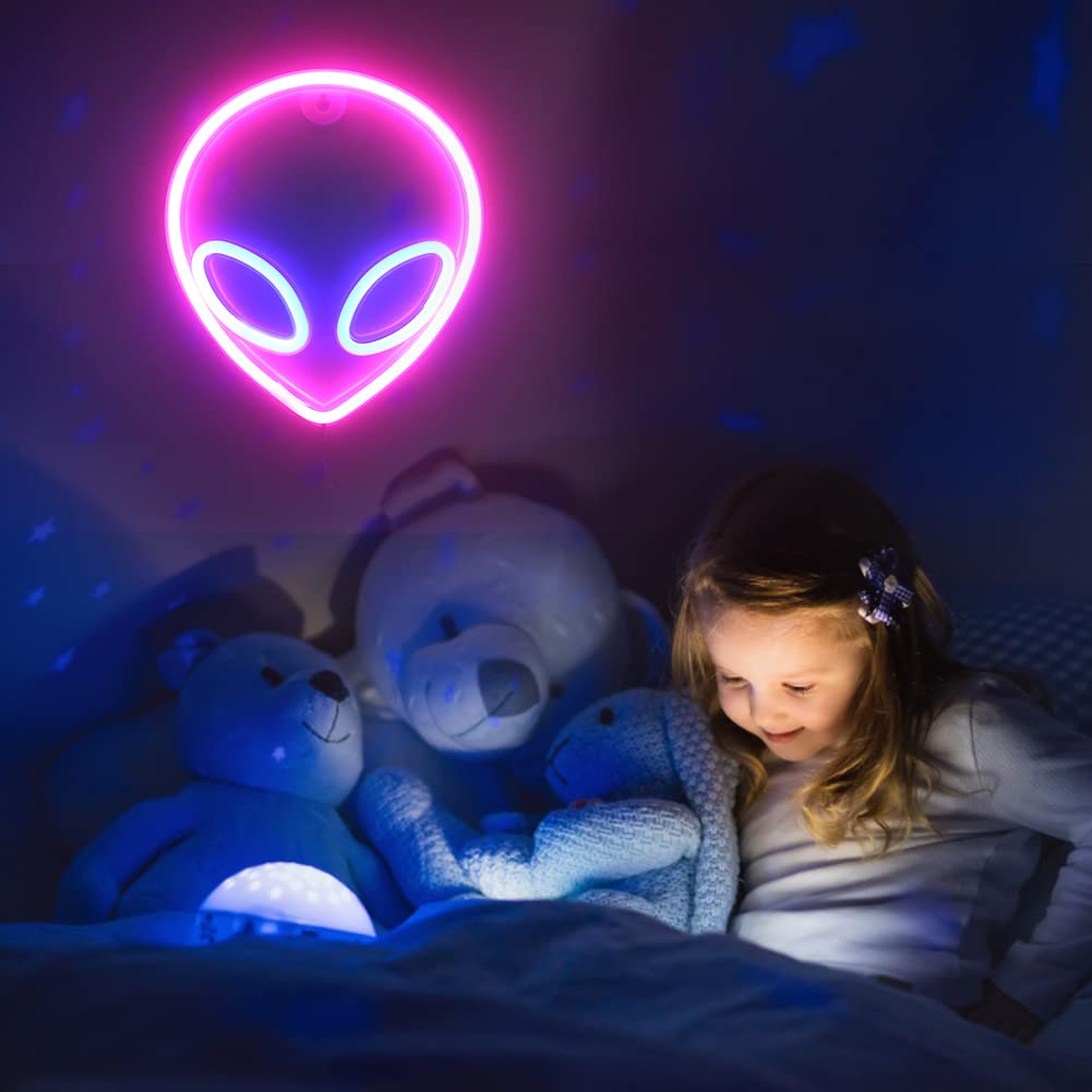 Alien LED Neon Sign - Custom Wall Decor Light for Bedroom, Kids Room, Living Room, Bar & Parties | Perfect for Christmas & Halloween Decorations | Durable Acrylic Night Light for Home & Commercial Use