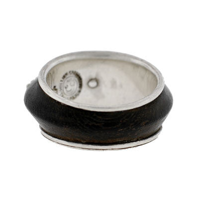 Vintage Rose Wood & Sterling Silver Ring for Women - Handmade Boho Jewelry - Perfect for Weddings, Parties & Everyday Wear