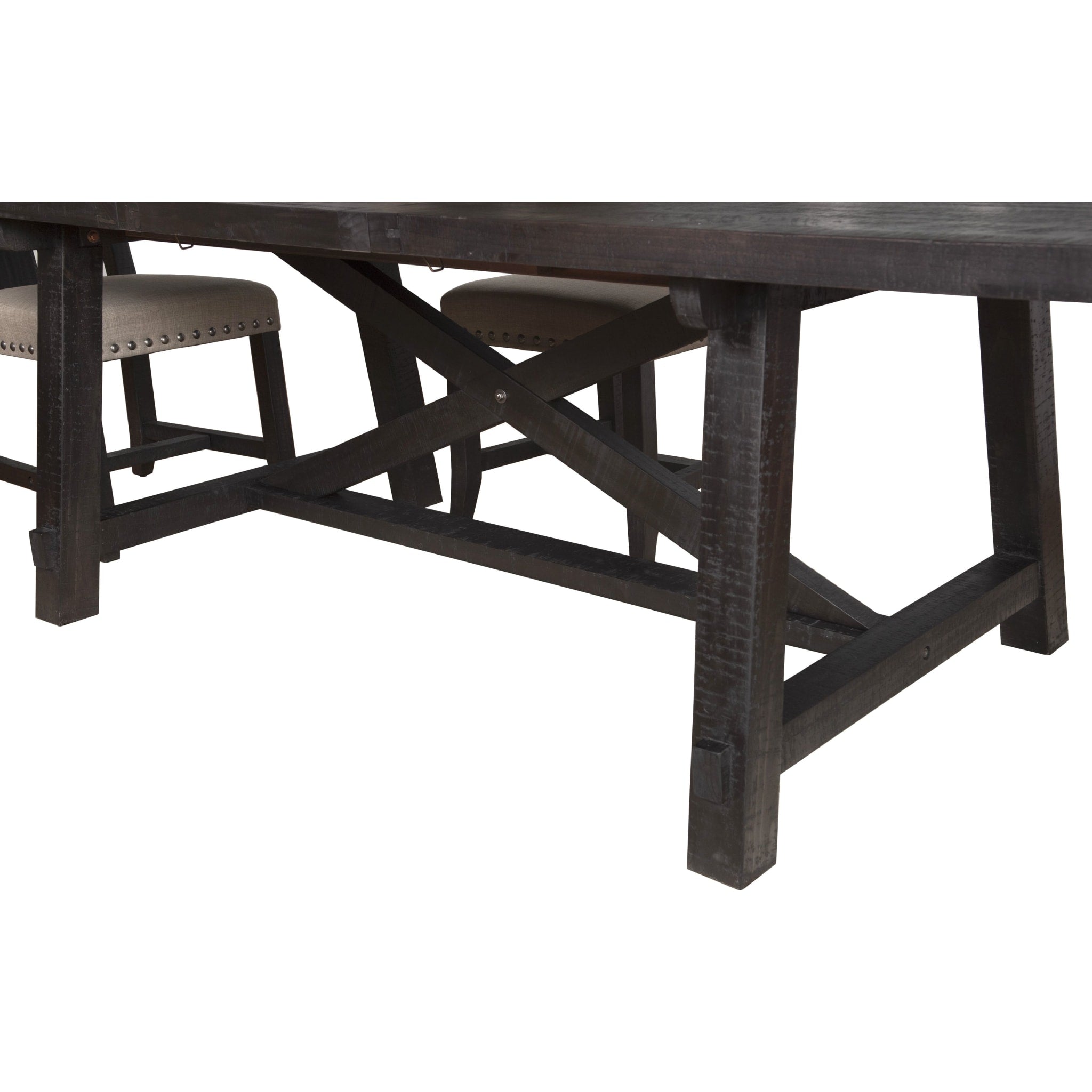 Yosemite Solid Wood Rectangular Extension Dining Table - Expandable Farmhouse Style for Family Gatherings & Dinner Parties