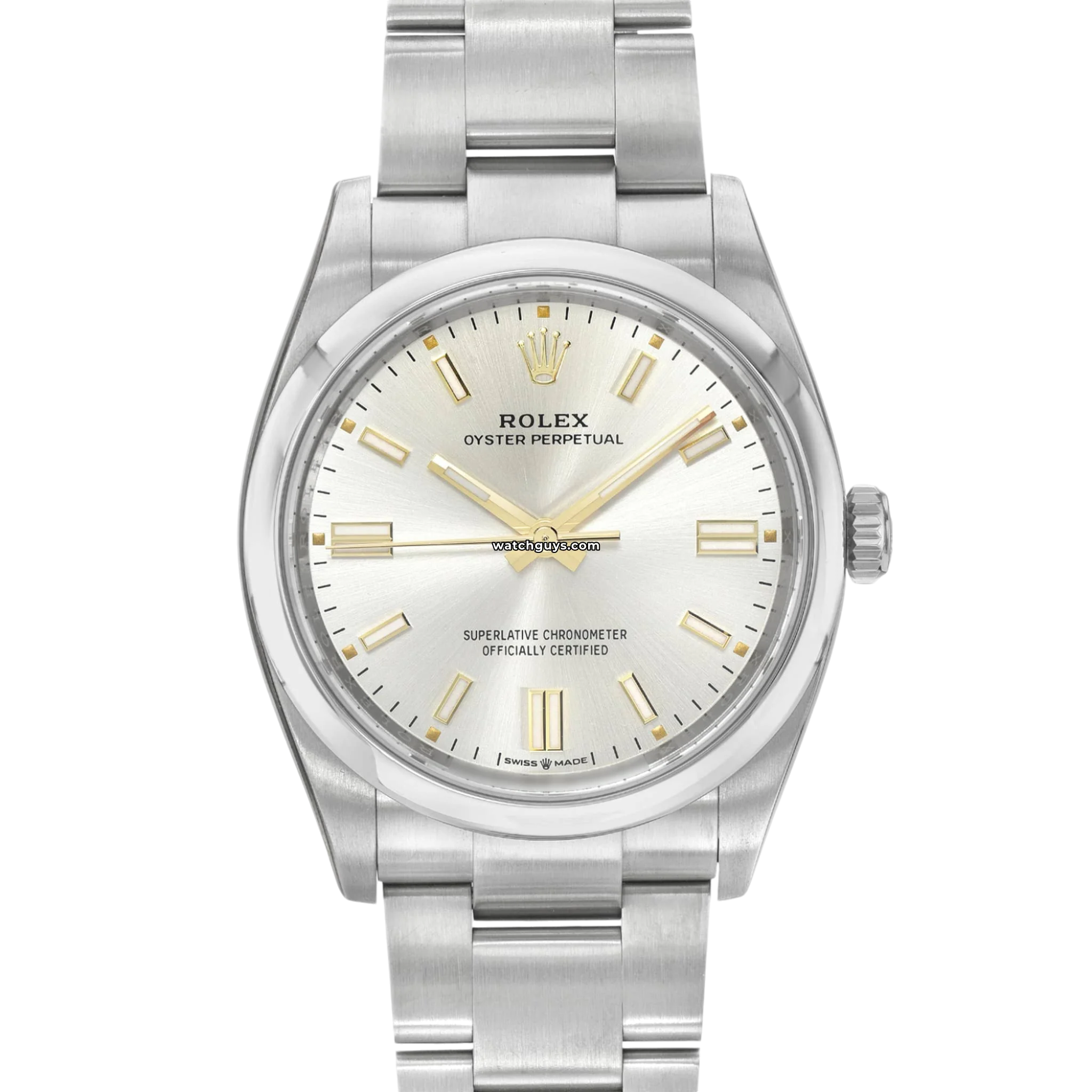 Rolex Oyster Perpetual 126000 Silver Dial Automatic Watch for Men - Luxury Dress & Everyday Timepiece for Business, Formal & Casual Wear