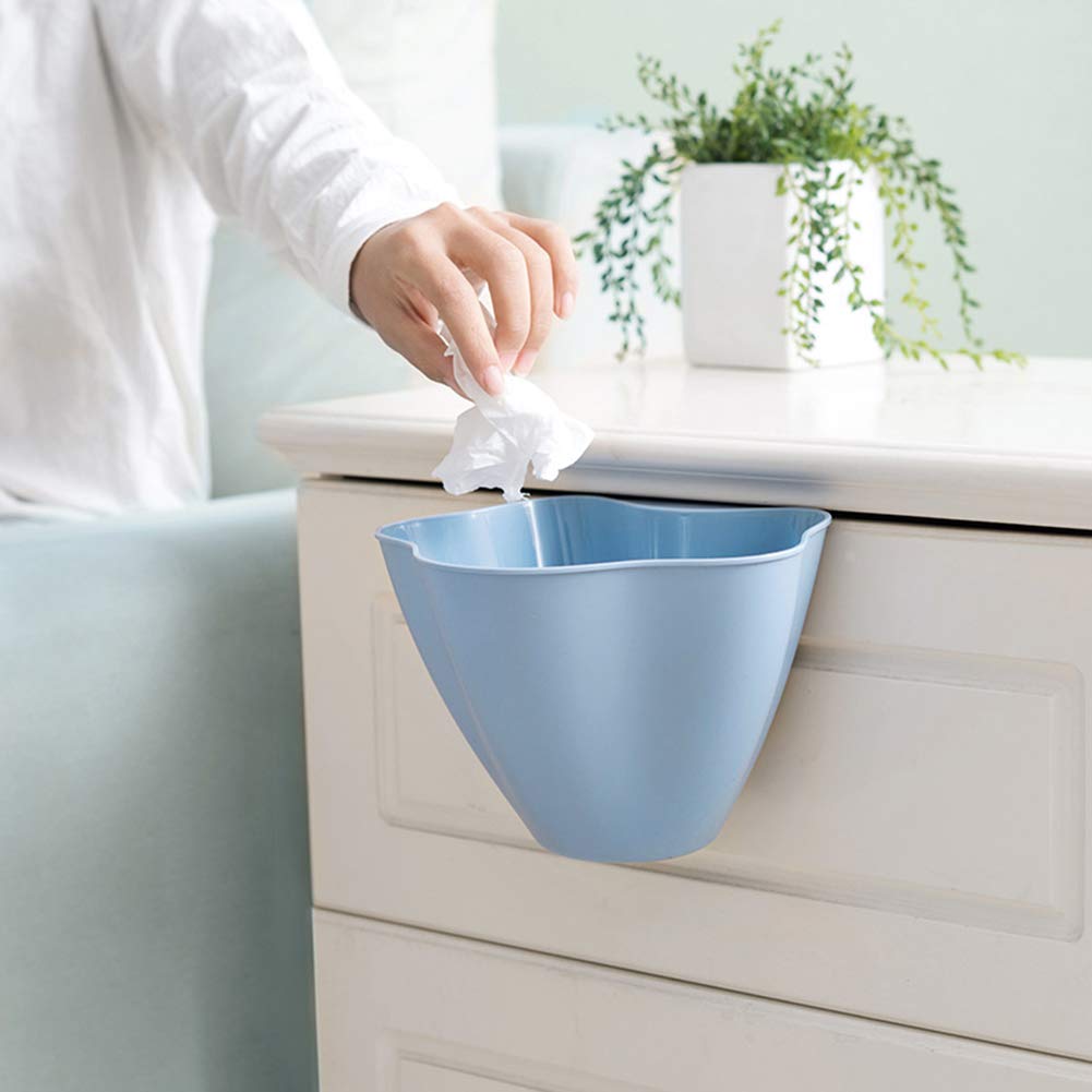 Hanging Trash Bin for Kitchen Cabinet Drawer Door - Mini Wastebasket for Kitchen, Office, Hotel, Restaurant & Cafe - Space-Saving Grey Garbage Can - Perfect for Small Spaces & Organization