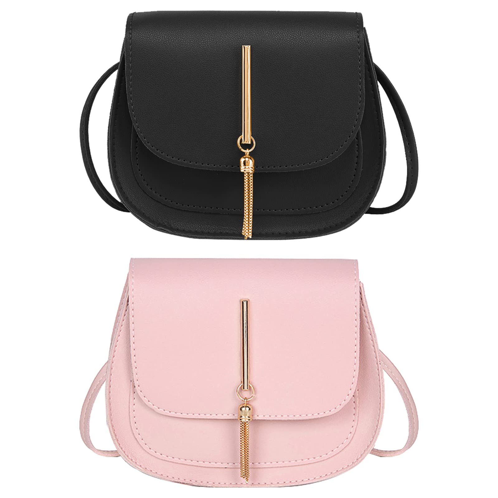 SOTOGO 2-Pack Cute Princess Crossbody Bags for Toddler Girls - Mini Shoulder Purse & Messenger Handbag for Kids | Perfect for School, Parties, and Everyday Use