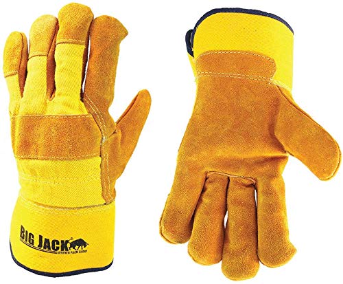 Premium Grade AB Winter Insulated Split Cowhide Leather Work Gloves - Safety Cuff, Cold Weather Protection - Yellow/Gold (XL, 72 Pairs/Case) - Ideal for Construction, Warehouse & Outdoor Winter Jobs