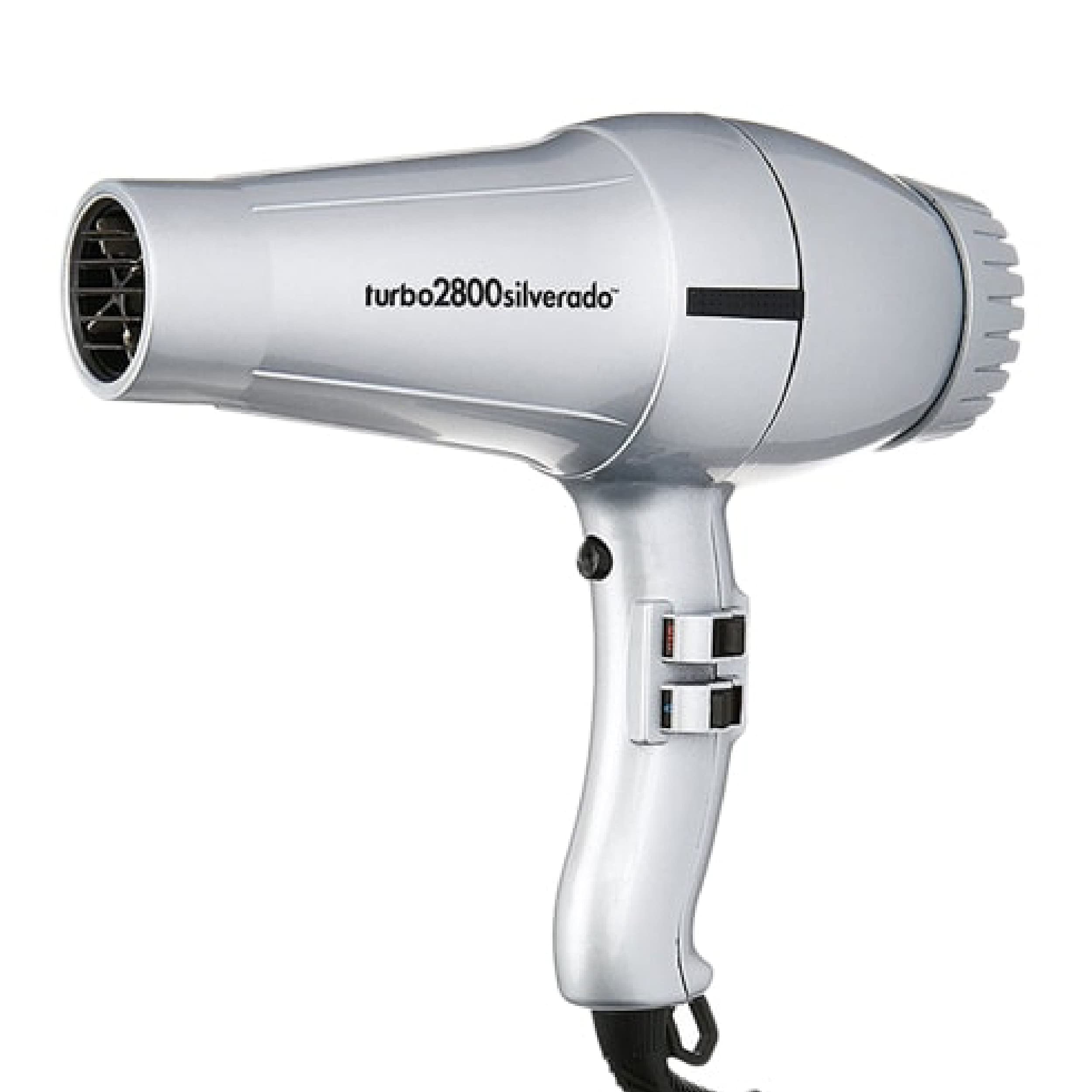 Turbo Power Turbo 2800 Professional Hair Dryer for Silverado & M Hair Designs Tangle Stop Cord Detangler - 2-in-1 Hair Care Bundle for Salon & Home Use