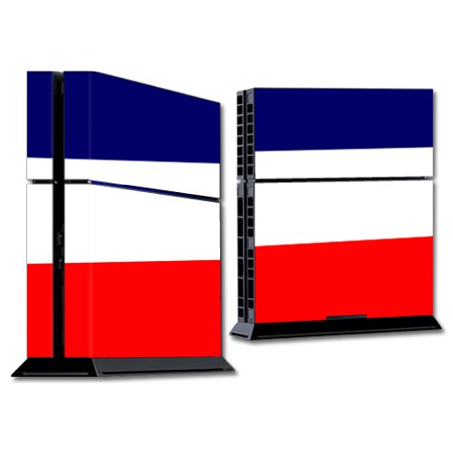 MightySkins Custom Skin Decal Wrap for Sony PlayStation 4 (PS4) Console - France Flag Design | Protective Vinyl Sticker Cover | Perfect for Gaming Setups & Themed Rooms