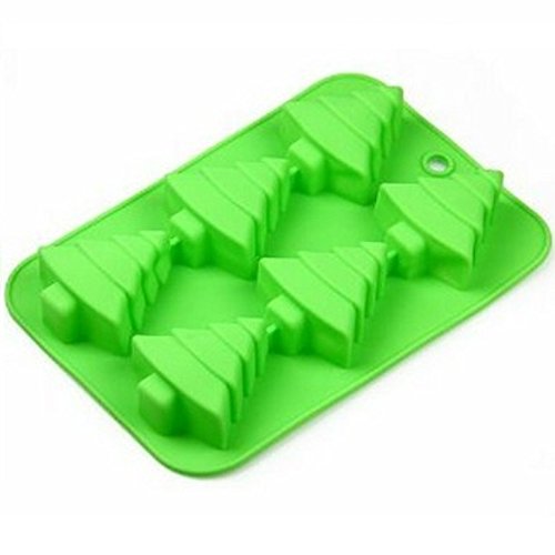 Allforhome 6-Piece Christmas Tree Silicone Soap Molds Set - Pine Tree Muffin Cups for Handmade Soap, Polymer Clay, Jelly, Biscuit & DIY Crafts | Perfect for Holiday Baking, Soap Making & Christmas Decorations