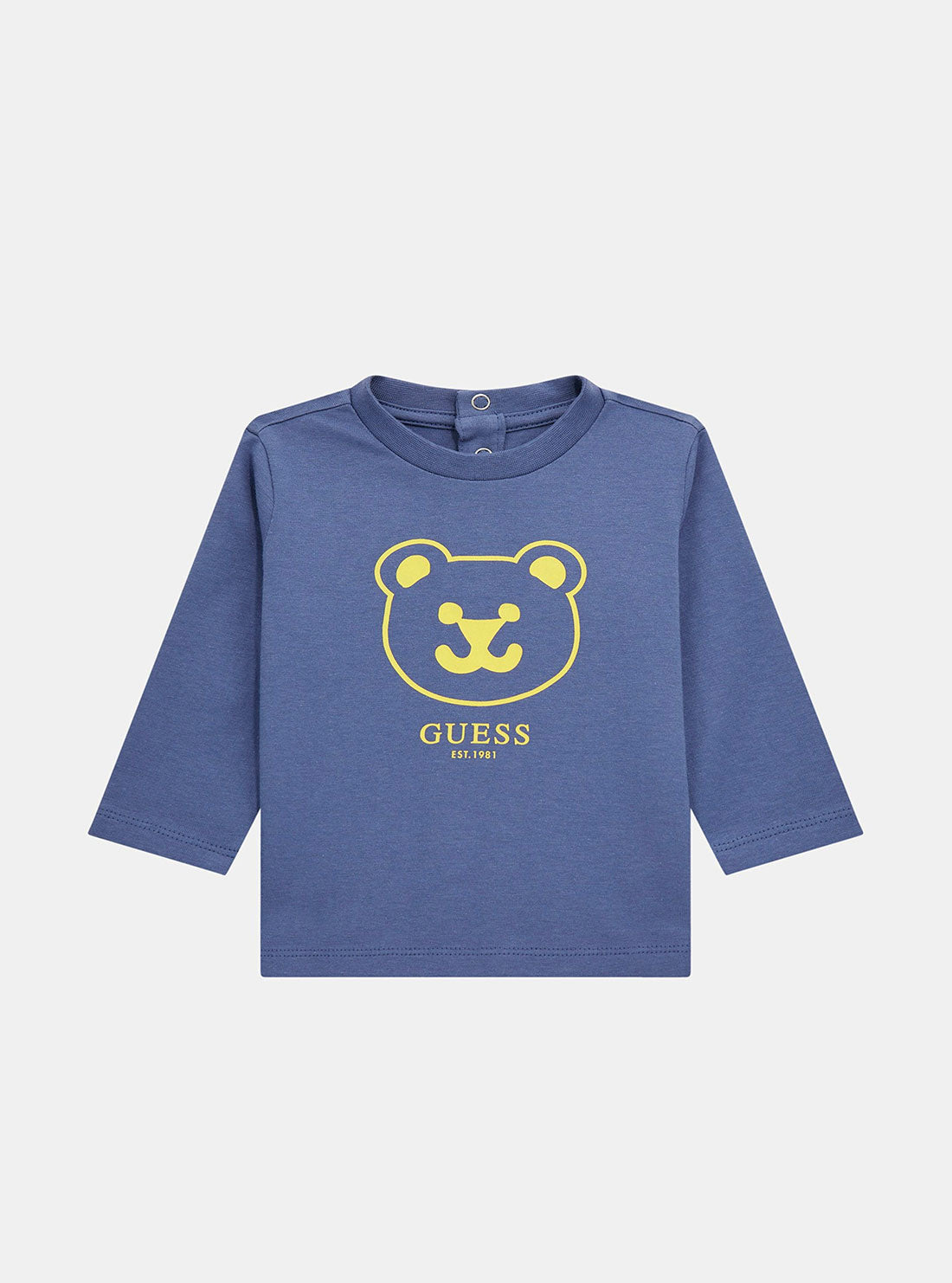 Blue Long Sleeve Baby T-Shirt (0-12 Months) - Soft Cotton Comfort for Newborns & Infants | Perfect for Playtime, Outings & Family Photos