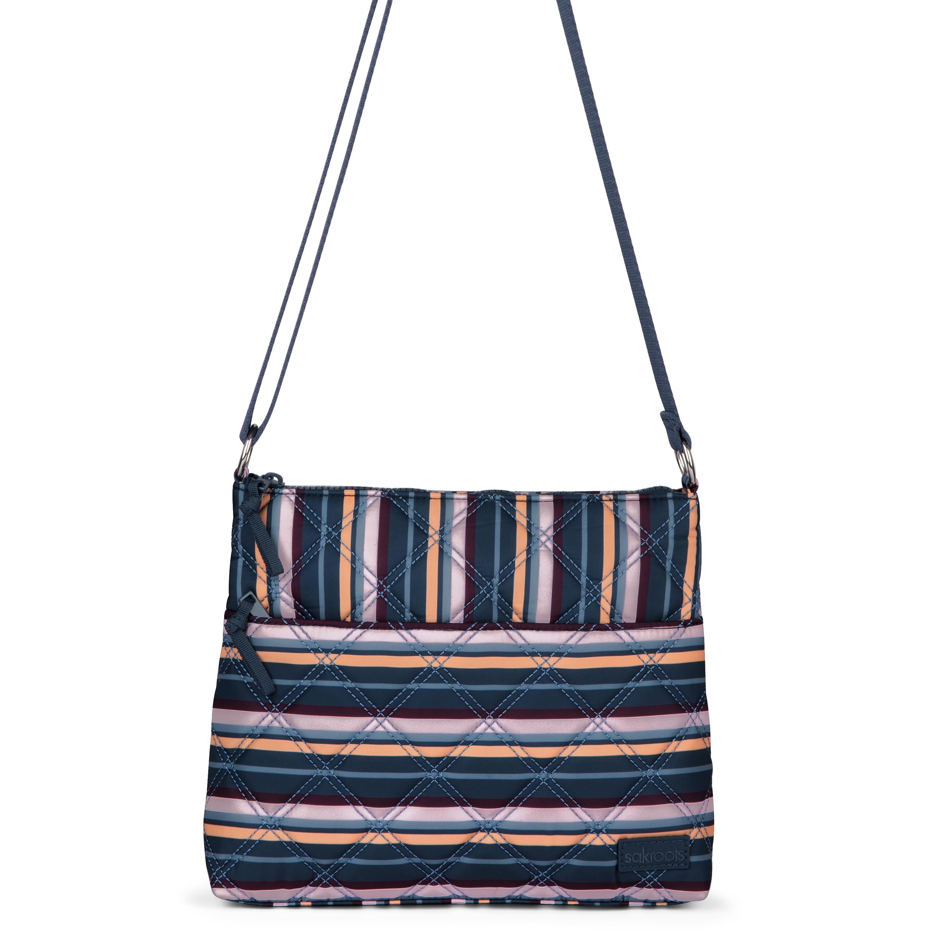 Stylish EcoTwill Crossbody Bag with Vibrant Multi Diamond Quilting - Perfect for Everyday Use, Travel & Shopping