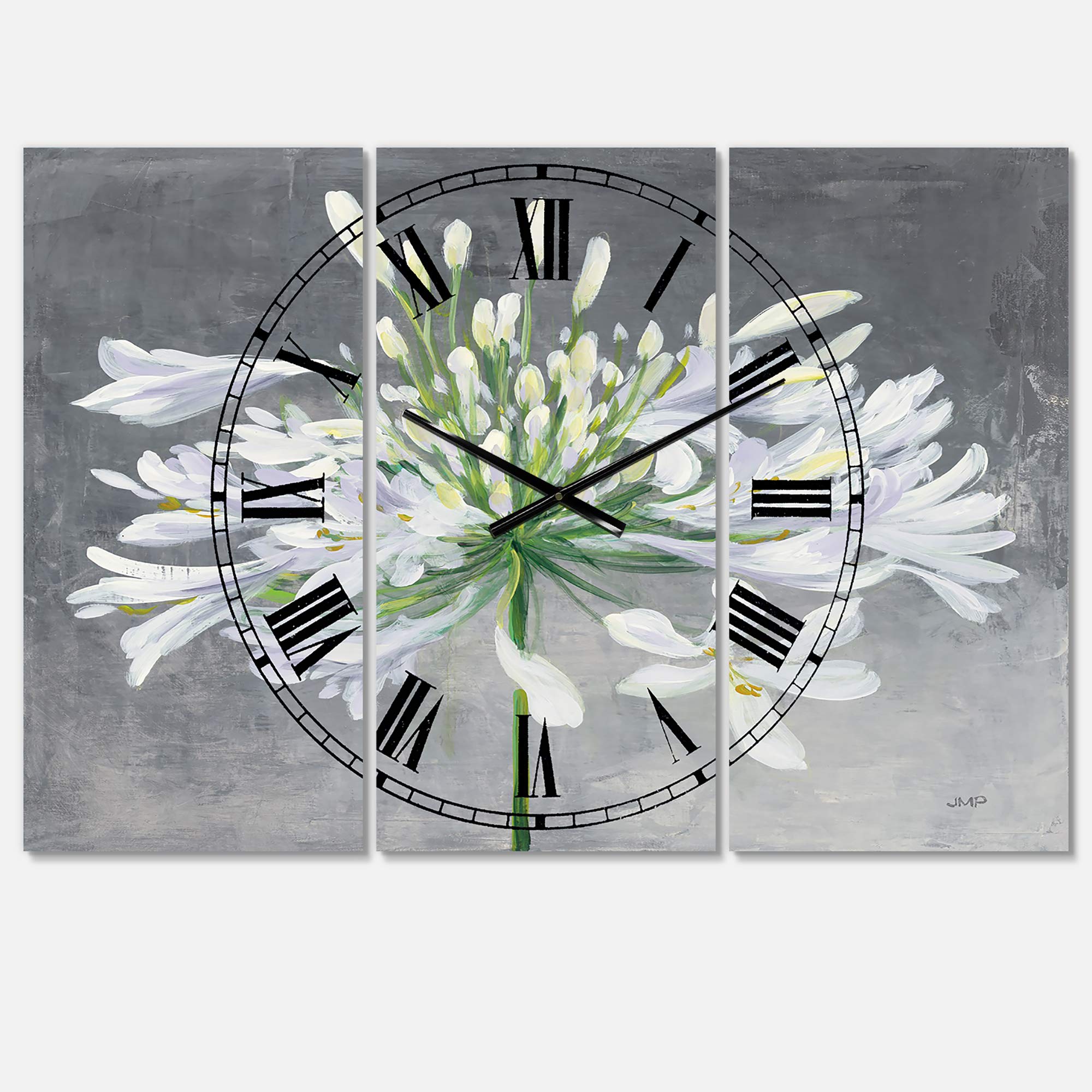 Designart Rainbow Antlers Modern Wall Clock - Contemporary Round Metal Wall Art for Home Decor, Living Room, Bedroom & Office | Unique Decorative Clock for Stylish Interiors
