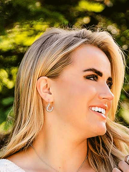 Montana Silversmiths ER5700 Women's Heartfelt Luck Horseshoe Earrings - Sterling Silver Dangle Earrings for Western Fashion & Cowgirl Style - Perfect for Rodeo, Country Concerts & Everyday Wear