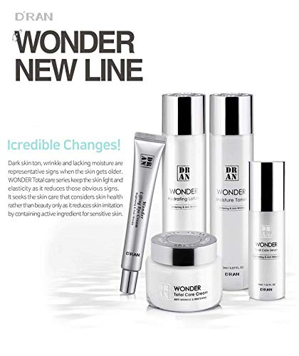 DRAN Korean Cosmetics Skincare Wonder Total Solution 5-Piece Set - Anti-Aging, Brightening & Hydrating Facial Care Kit for Glowing Skin | Perfect for Daily Routine & Travel Skincare Essentials