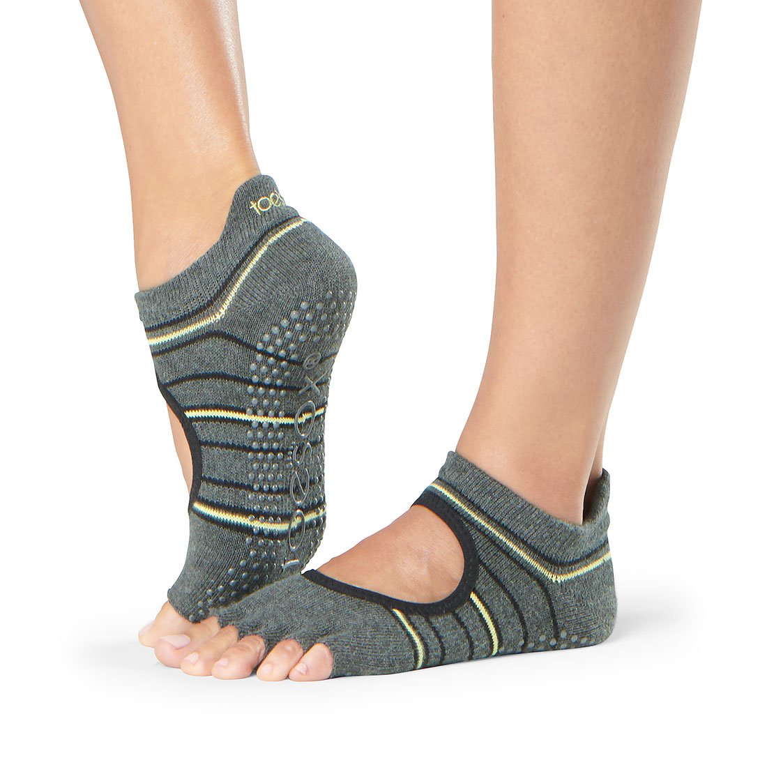 ToeSox Bellarina Grip Socks - Non-Slip Half Toe Dance Socks for Ballet, Yoga & Pilates | Perfect for Studio Practice and Performance